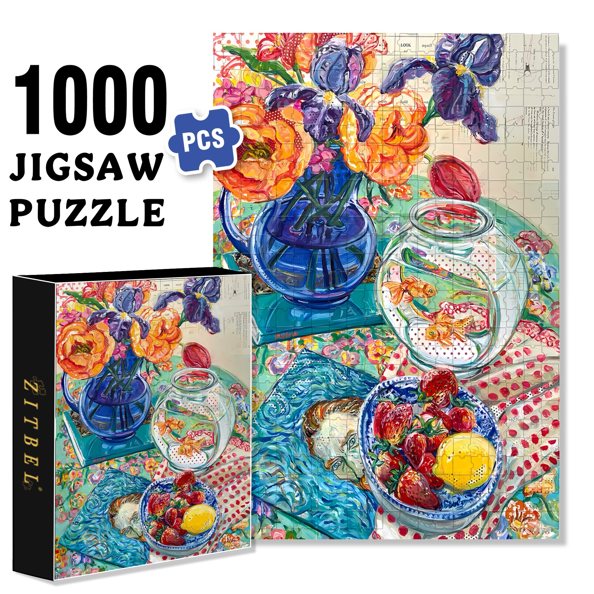 To My Love 500pcs/1000pcs Jigsaw Puzzle, Scratch-Resistant, Interactive Family Game & Brain-Boosting DIY Decor, Perfect for Halloween, Christmas & New Year Gifts, Family Puzzle Game