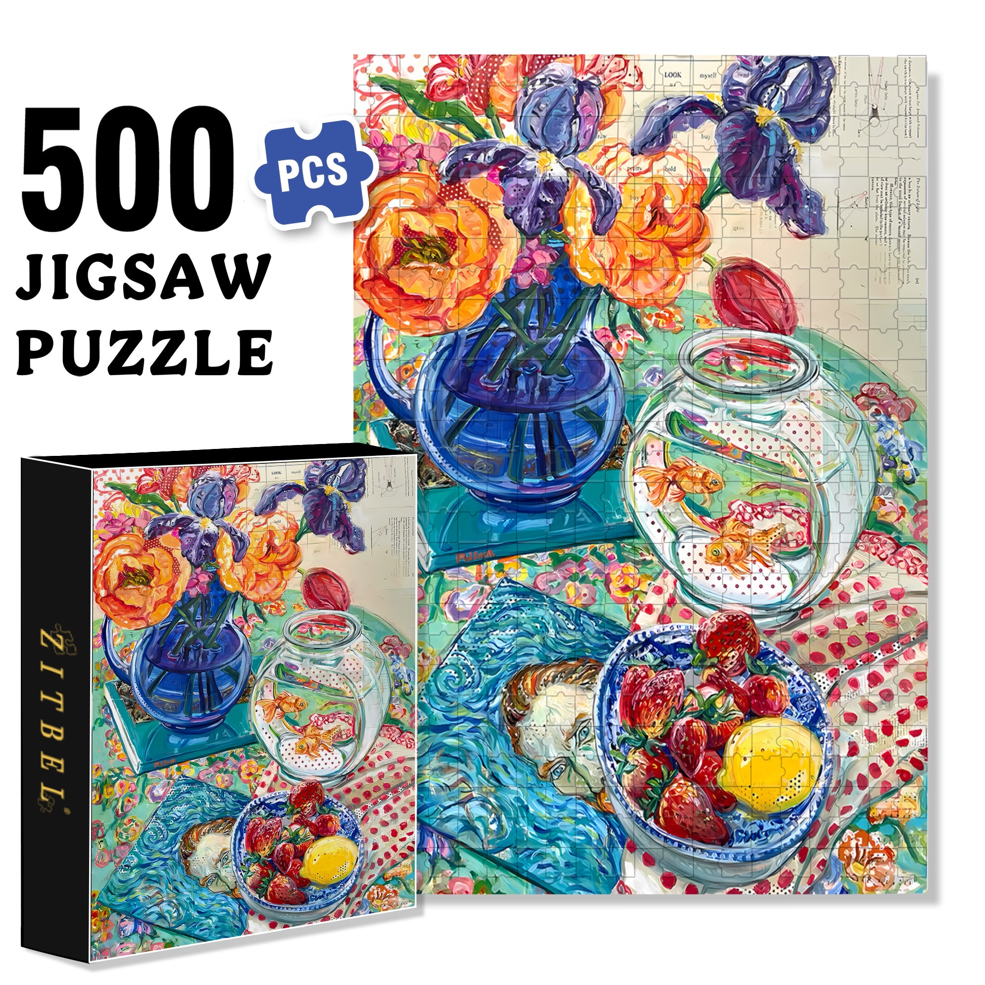 To My Love 500pcs/1000pcs Jigsaw Puzzle, Scratch-Resistant, Interactive Family Game & Brain-Boosting DIY Decor, Perfect for Halloween, Christmas & New Year Gifts, Family Puzzle Game