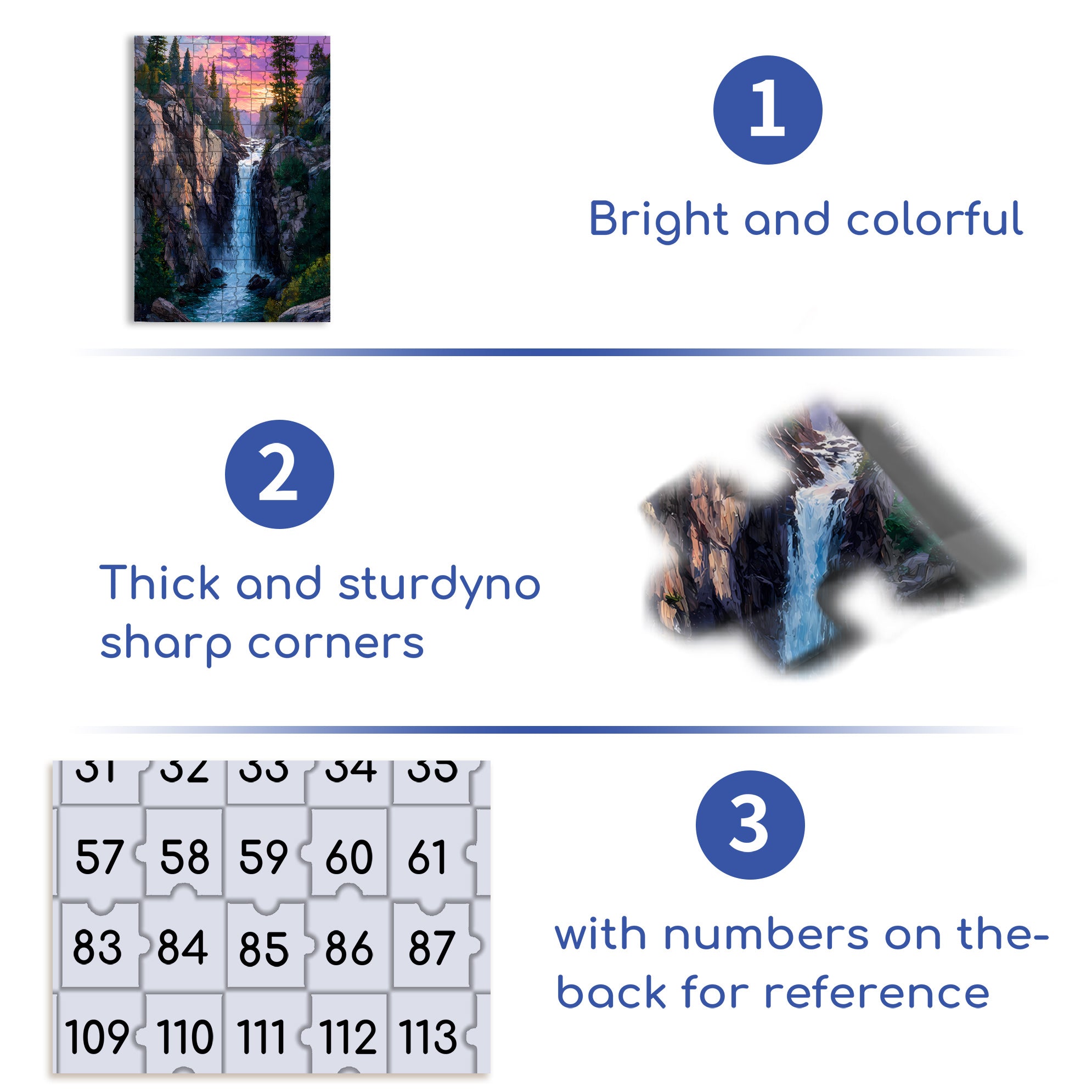 Why Don't Waterfalls Run Out of Water 500pcs/1000pcs Jigsaw Puzzle, Scratch-Resistant, Interactive Family Game & Brain-Boosting DIY Decor, Perfect for Halloween, Christmas & New Year Gifts, Family Puzzle Game