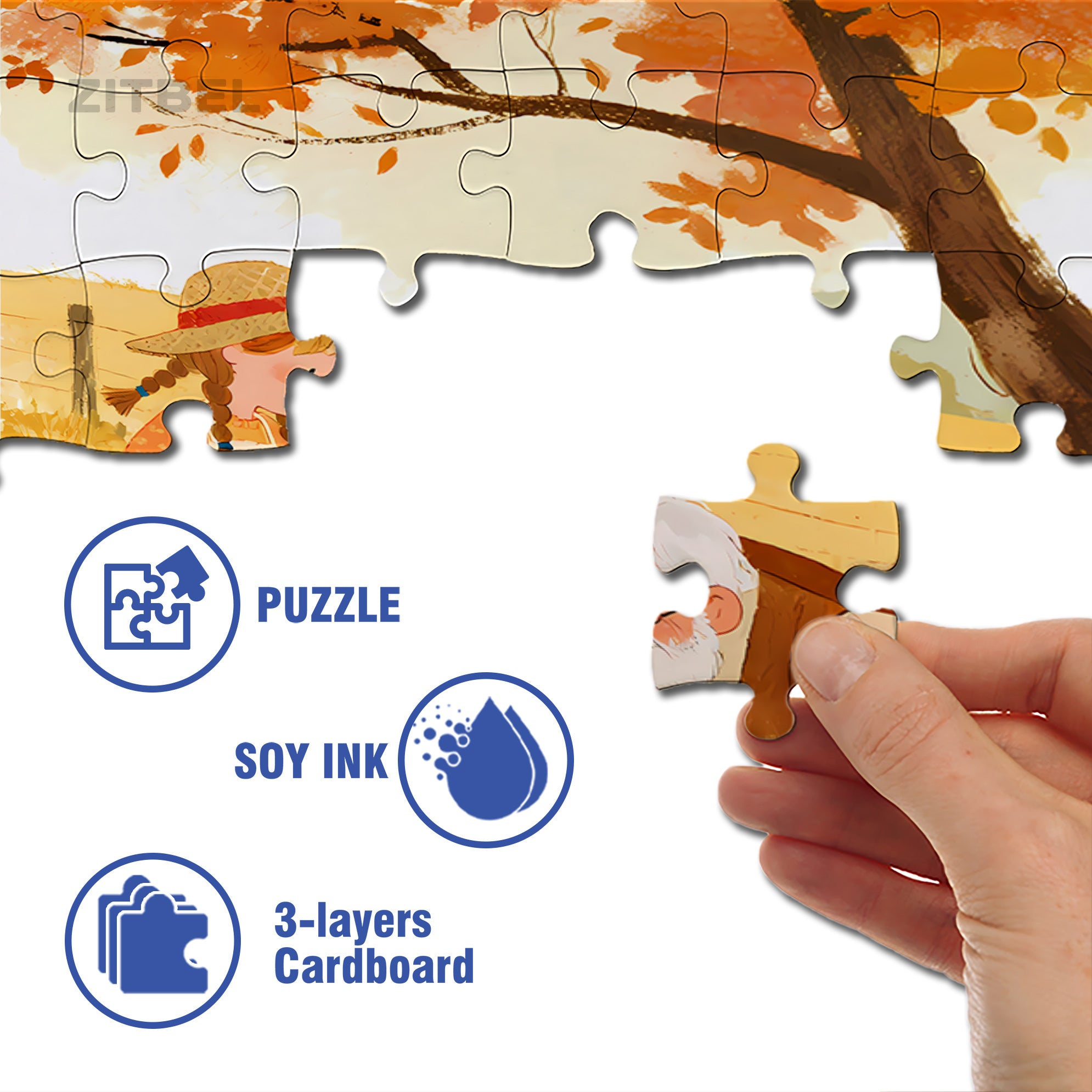 Wild Mushroom 500pcs/1000pcs Jigsaw Puzzle, Scratch-Resistant, Interactive Family Game & Brain-Boosting DIY Decor, Perfect for Halloween, Christmas & New Year Gifts, Family Puzzle Game