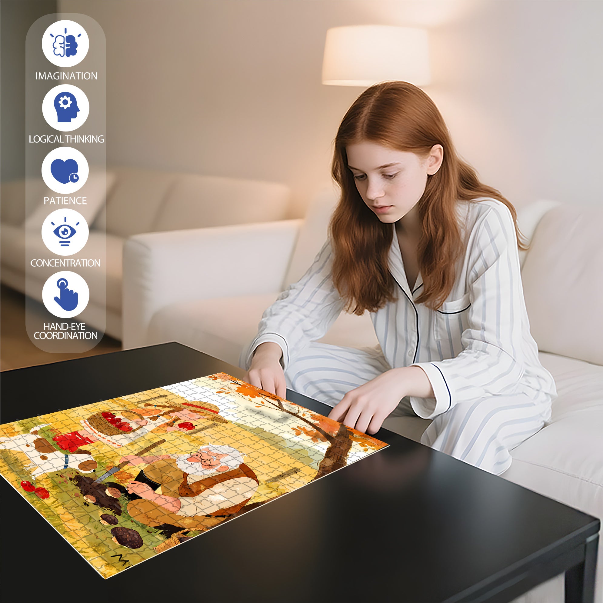 Wild Mushroom 500pcs/1000pcs Jigsaw Puzzle, Scratch-Resistant, Interactive Family Game & Brain-Boosting DIY Decor, Perfect for Halloween, Christmas & New Year Gifts, Family Puzzle Game