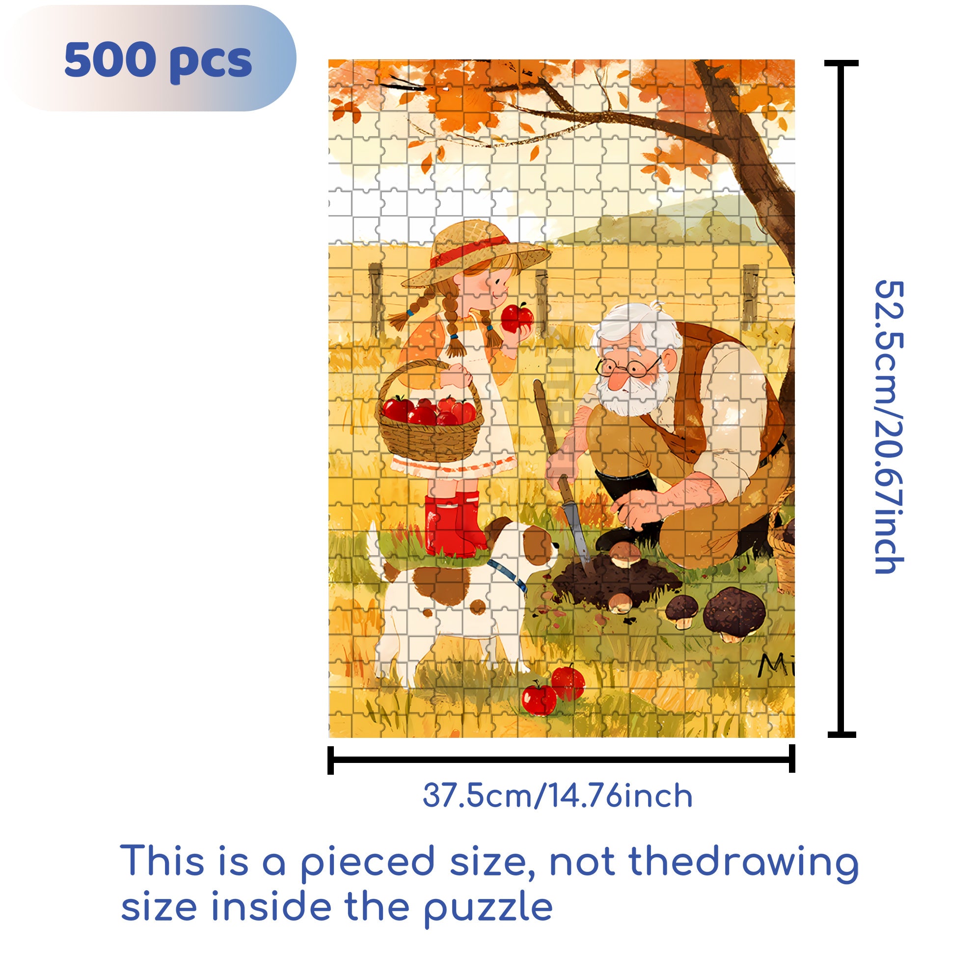 Wild Mushroom 500pcs/1000pcs Jigsaw Puzzle, Scratch-Resistant, Interactive Family Game & Brain-Boosting DIY Decor, Perfect for Halloween, Christmas & New Year Gifts, Family Puzzle Game