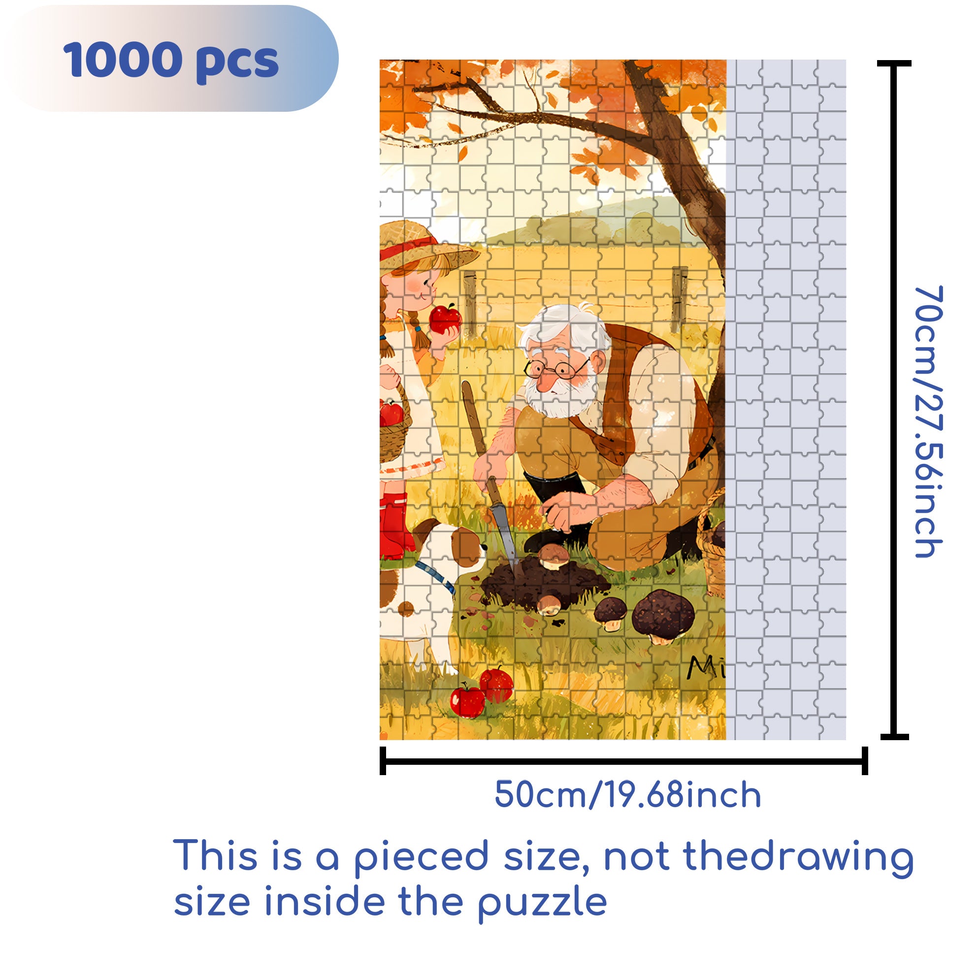 Wild Mushroom 500pcs/1000pcs Jigsaw Puzzle, Scratch-Resistant, Interactive Family Game & Brain-Boosting DIY Decor, Perfect for Halloween, Christmas & New Year Gifts, Family Puzzle Game