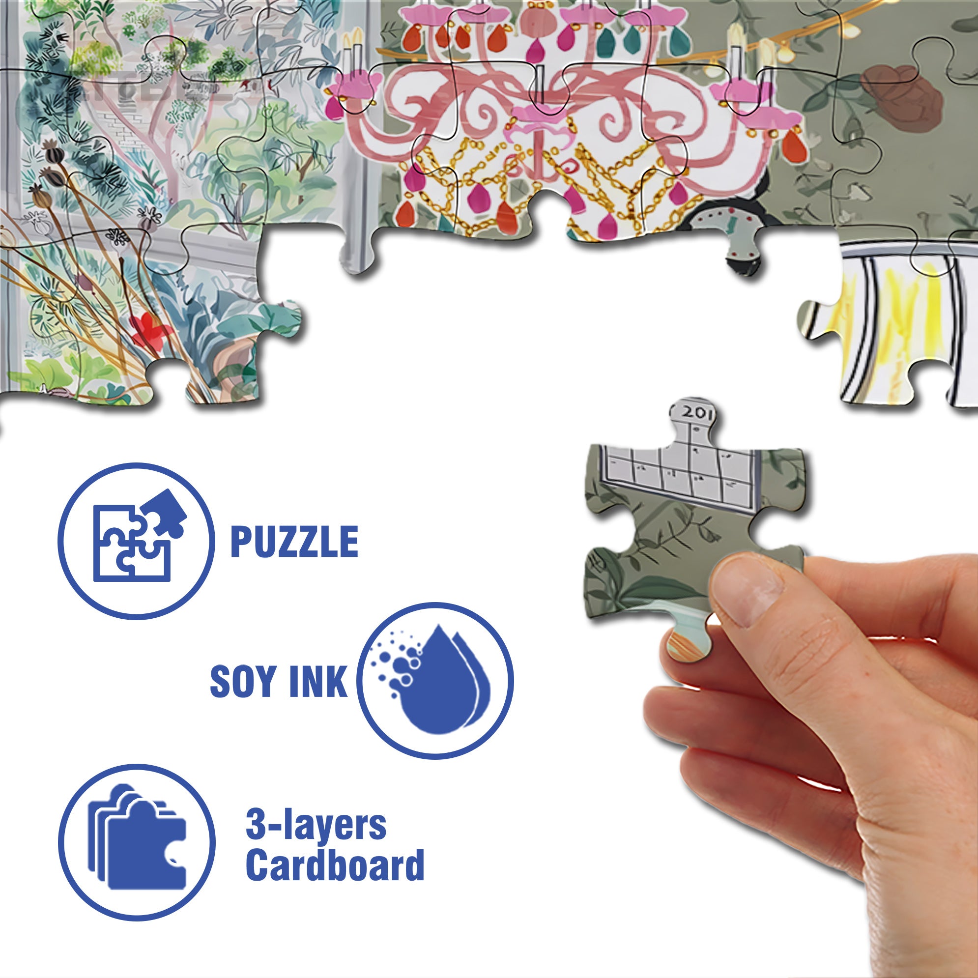 windowspot 500pcs/1000pcs Jigsaw Puzzle, Scratch-Resistant, Interactive Family Game & Brain-Boosting DIY Decor, Perfect for Halloween, Christmas & New Year Gifts, Family Puzzle Game