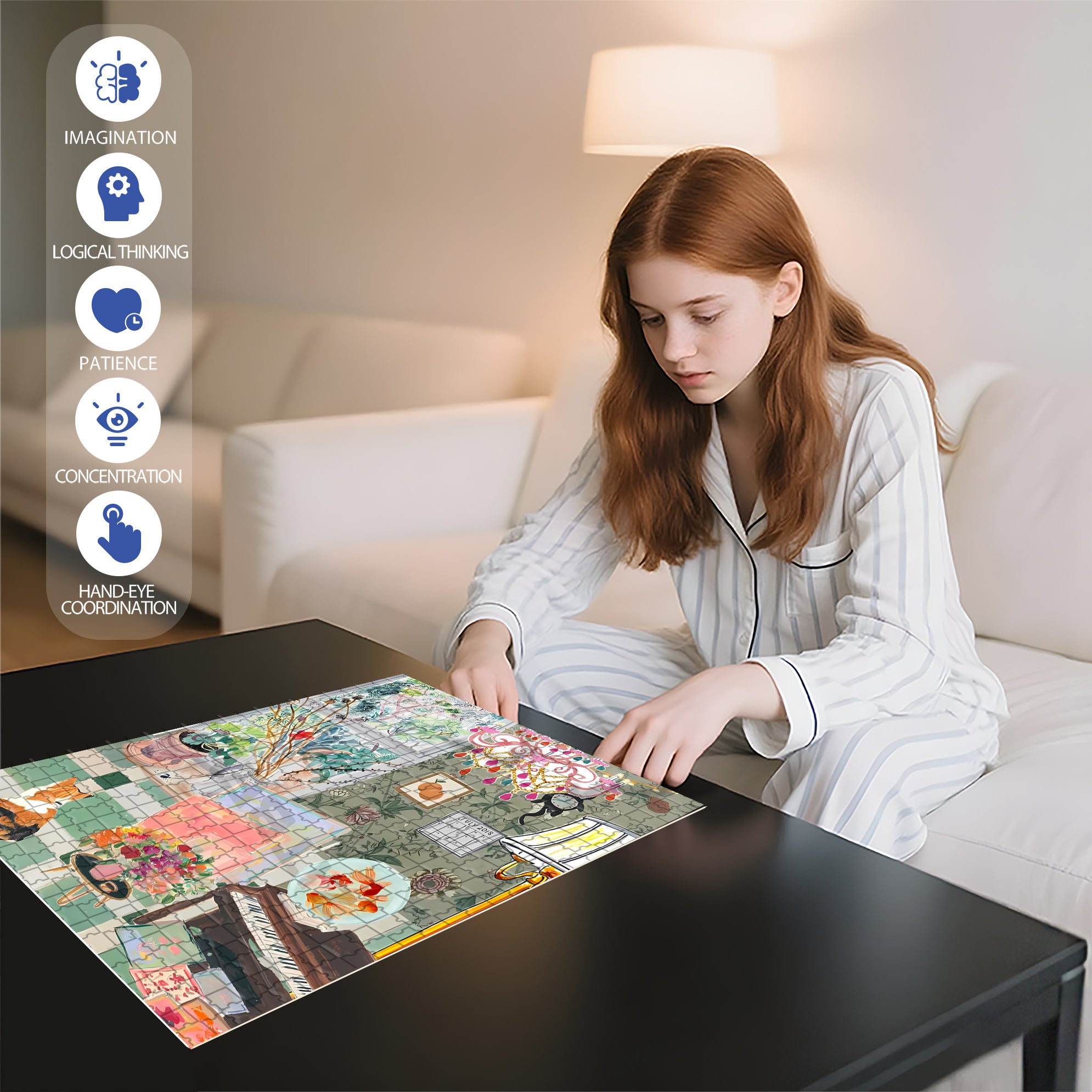 windowspot 500pcs/1000pcs Jigsaw Puzzle, Scratch-Resistant, Interactive Family Game & Brain-Boosting DIY Decor, Perfect for Halloween, Christmas & New Year Gifts, Family Puzzle Game