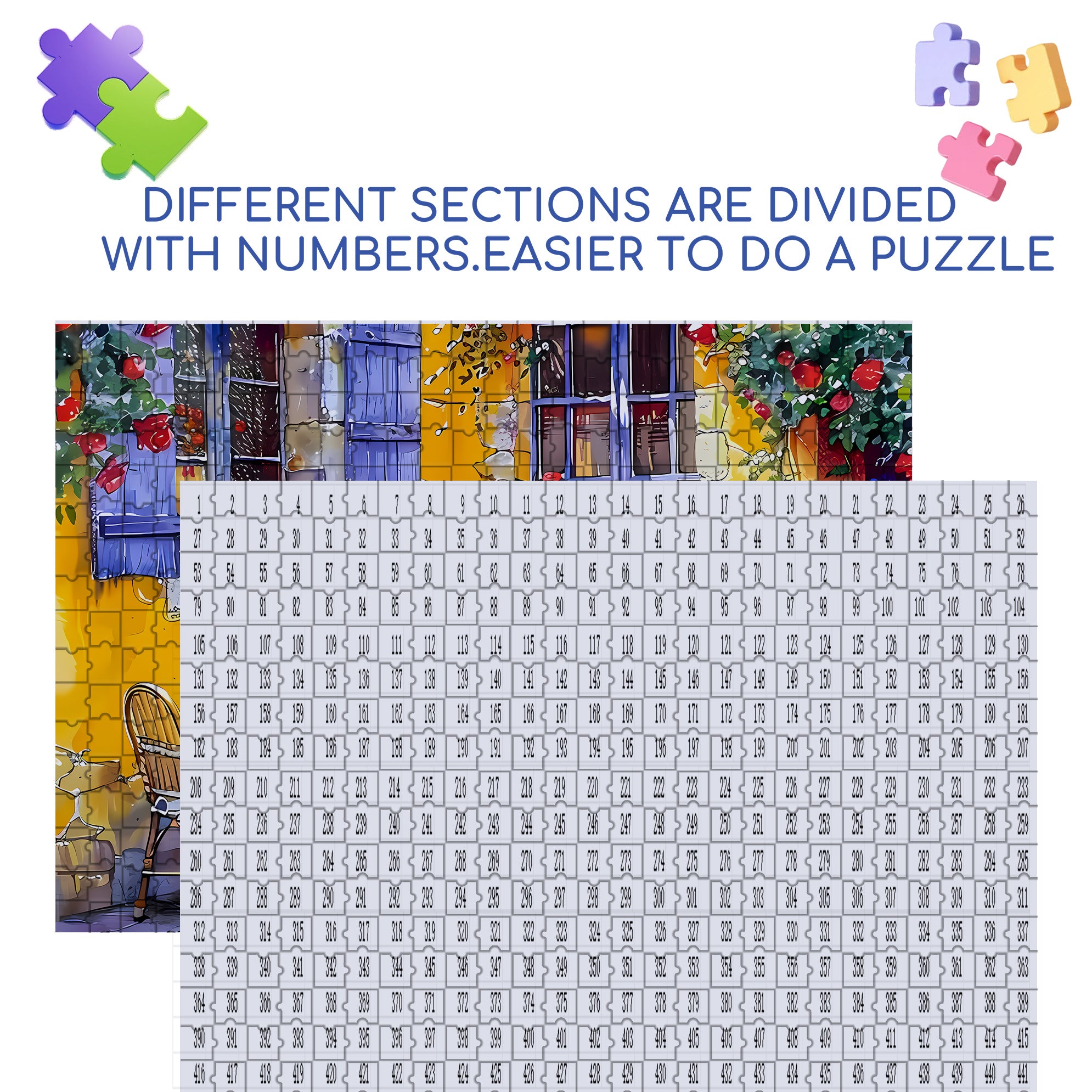 Afternoon Sunshine 500pcs/1000pcs Jigsaw Puzzle, Scratch-Resistant, Interactive Family Game & Brain-Boosting DIY Decor, Perfect for Halloween, Christmas & New Year Gifts, Family Puzzle Game