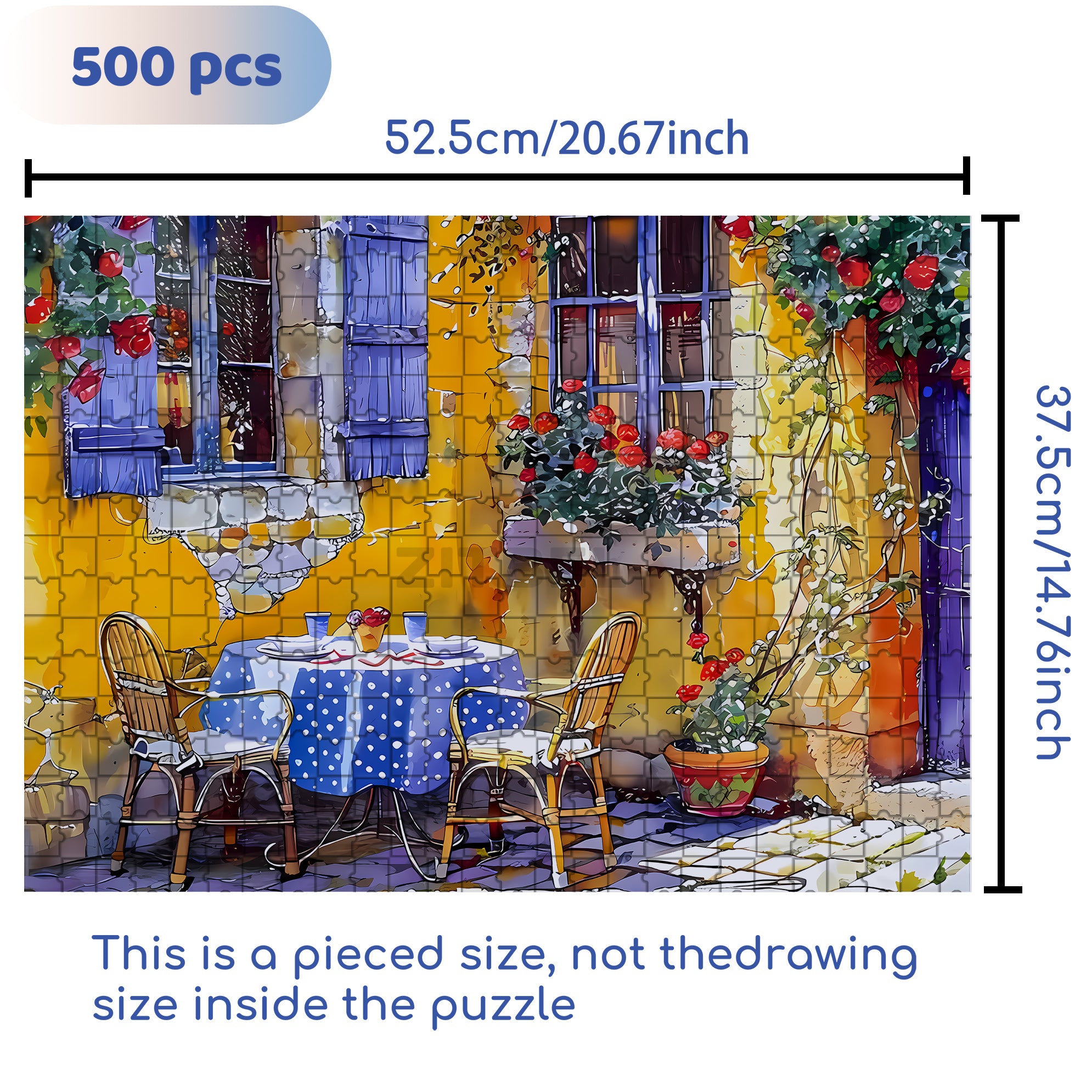 Afternoon Sunshine 500pcs/1000pcs Jigsaw Puzzle, Scratch-Resistant, Interactive Family Game & Brain-Boosting DIY Decor, Perfect for Halloween, Christmas & New Year Gifts, Family Puzzle Game