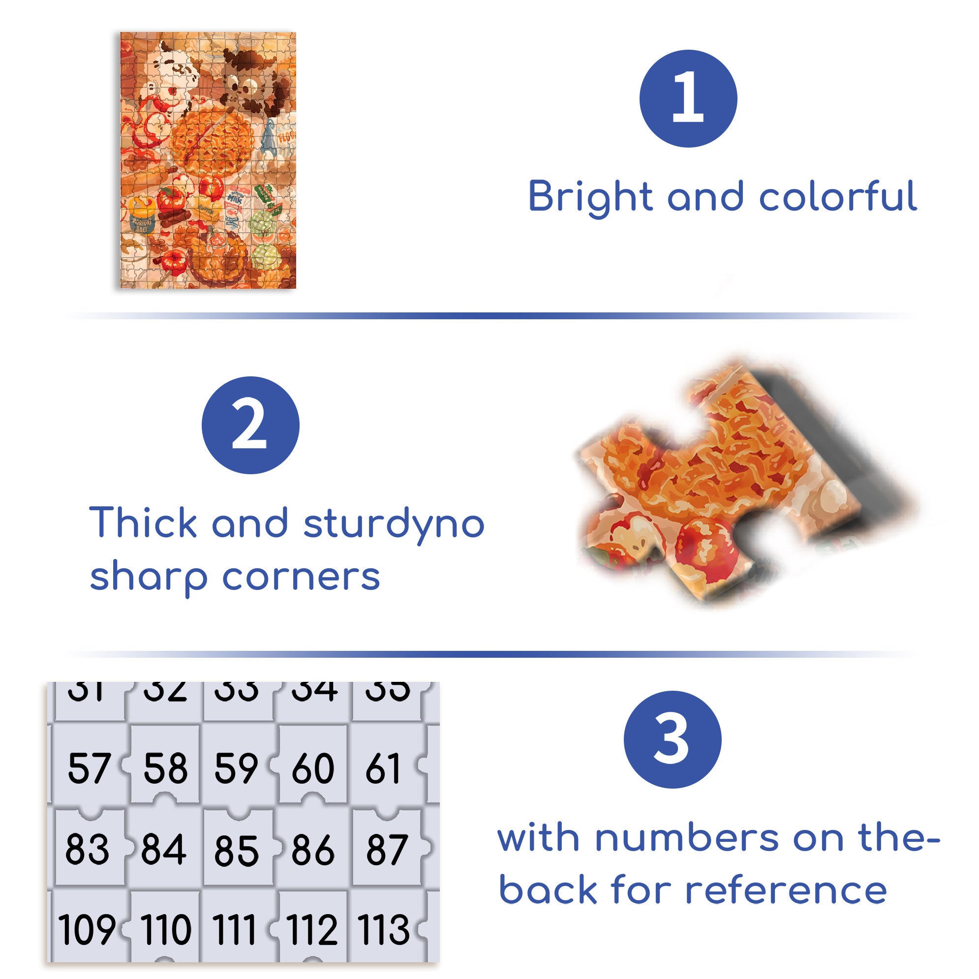 Apple Pie 500pcs/1000pcs Jigsaw Puzzle, Scratch-Resistant, Interactive Family Game & Brain-Boosting DIY Decor, Perfect for Halloween, Christmas & New Year Gifts, Family Puzzle Game