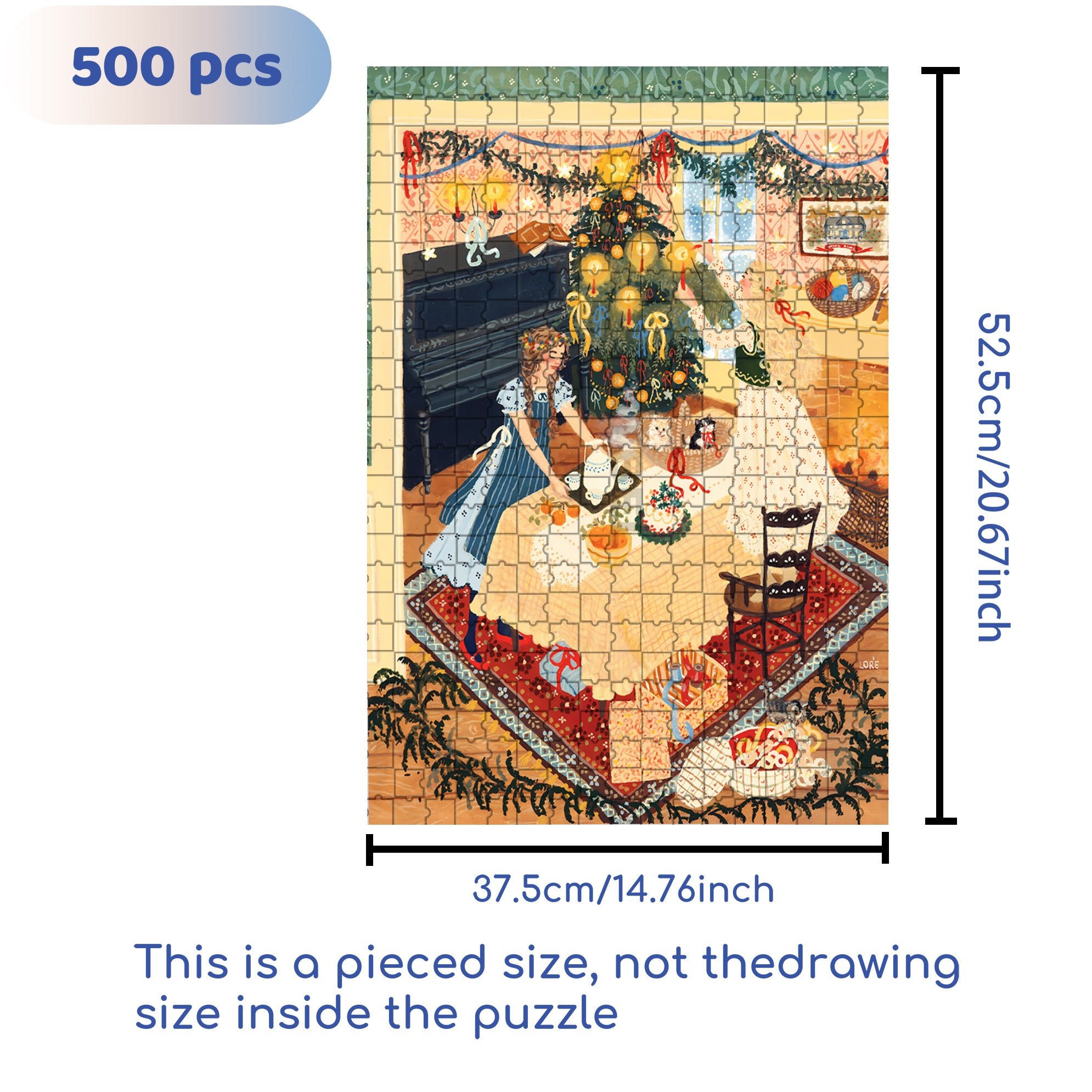 Be With You 500pcs/1000pcs Jigsaw Puzzle, Scratch-Resistant, Interactive Family Game & Brain-Boosting DIY Decor, Perfect for Halloween, Christmas & New Year Gifts, Family Puzzle Game