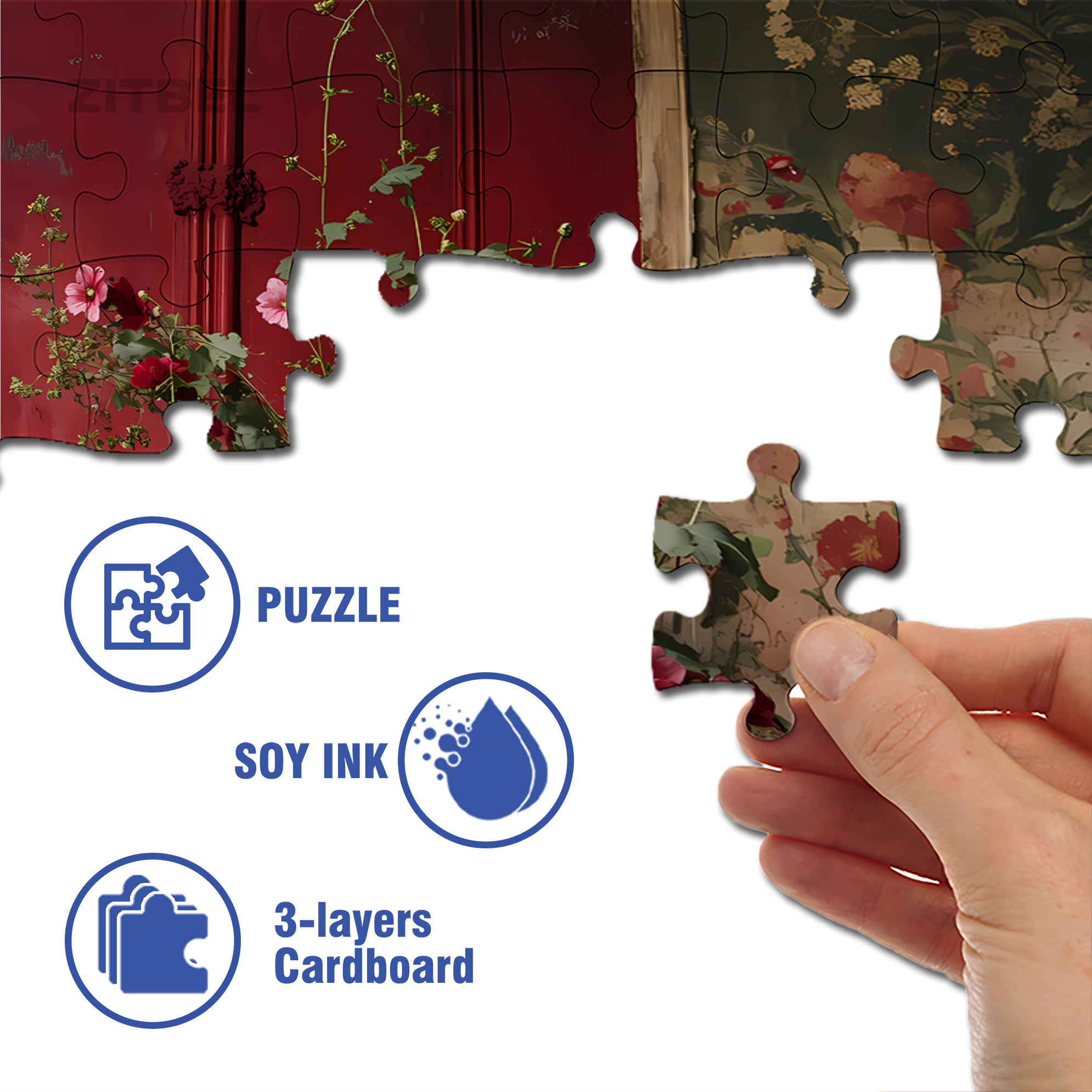 Blooming 500pcs/1000pcs Jigsaw Puzzle, Scratch-Resistant, Interactive Family Game & Brain-Boosting DIY Decor, Perfect for Halloween, Christmas & New Year Gifts, Family Puzzle Game