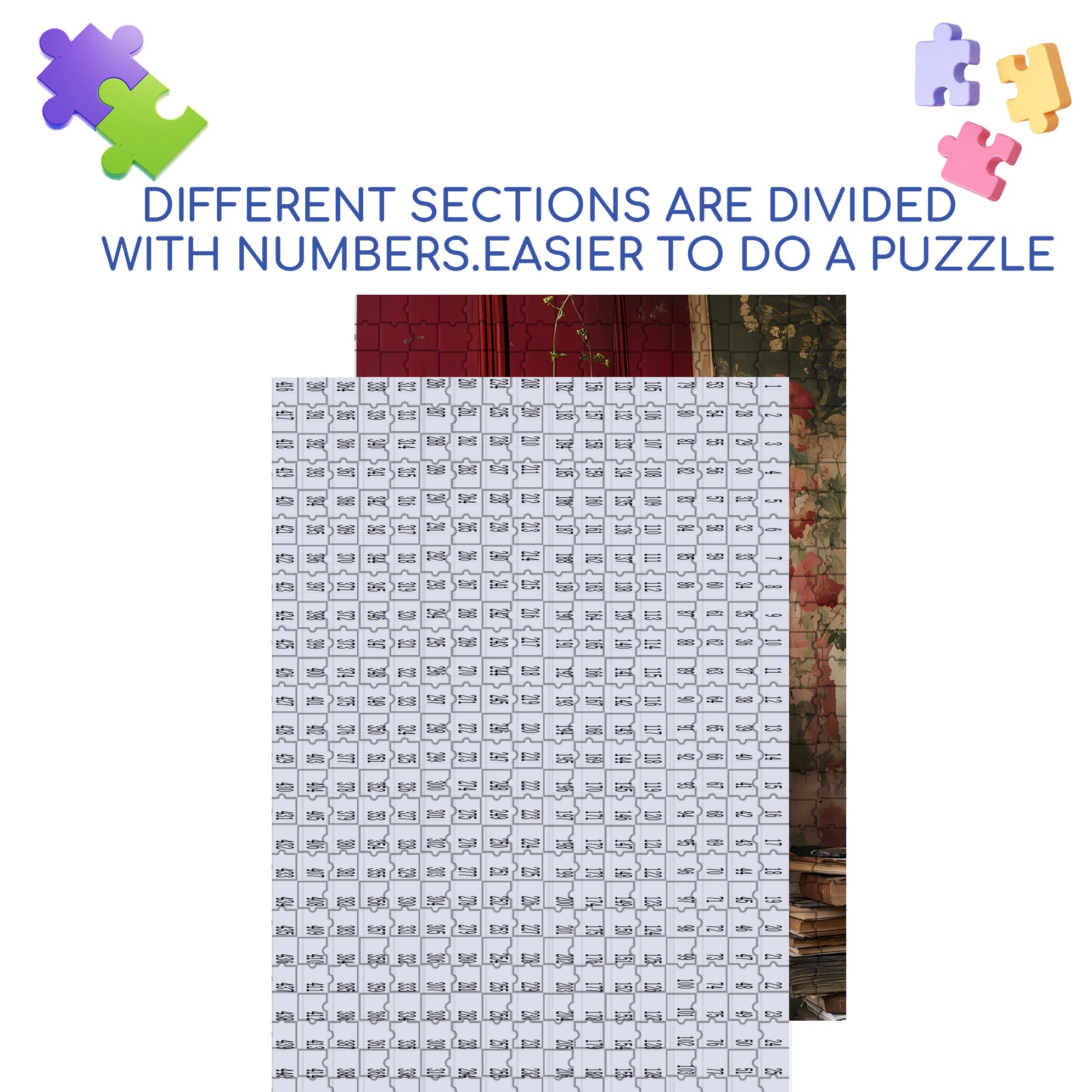 Blooming 500pcs/1000pcs Jigsaw Puzzle, Scratch-Resistant, Interactive Family Game & Brain-Boosting DIY Decor, Perfect for Halloween, Christmas & New Year Gifts, Family Puzzle Game
