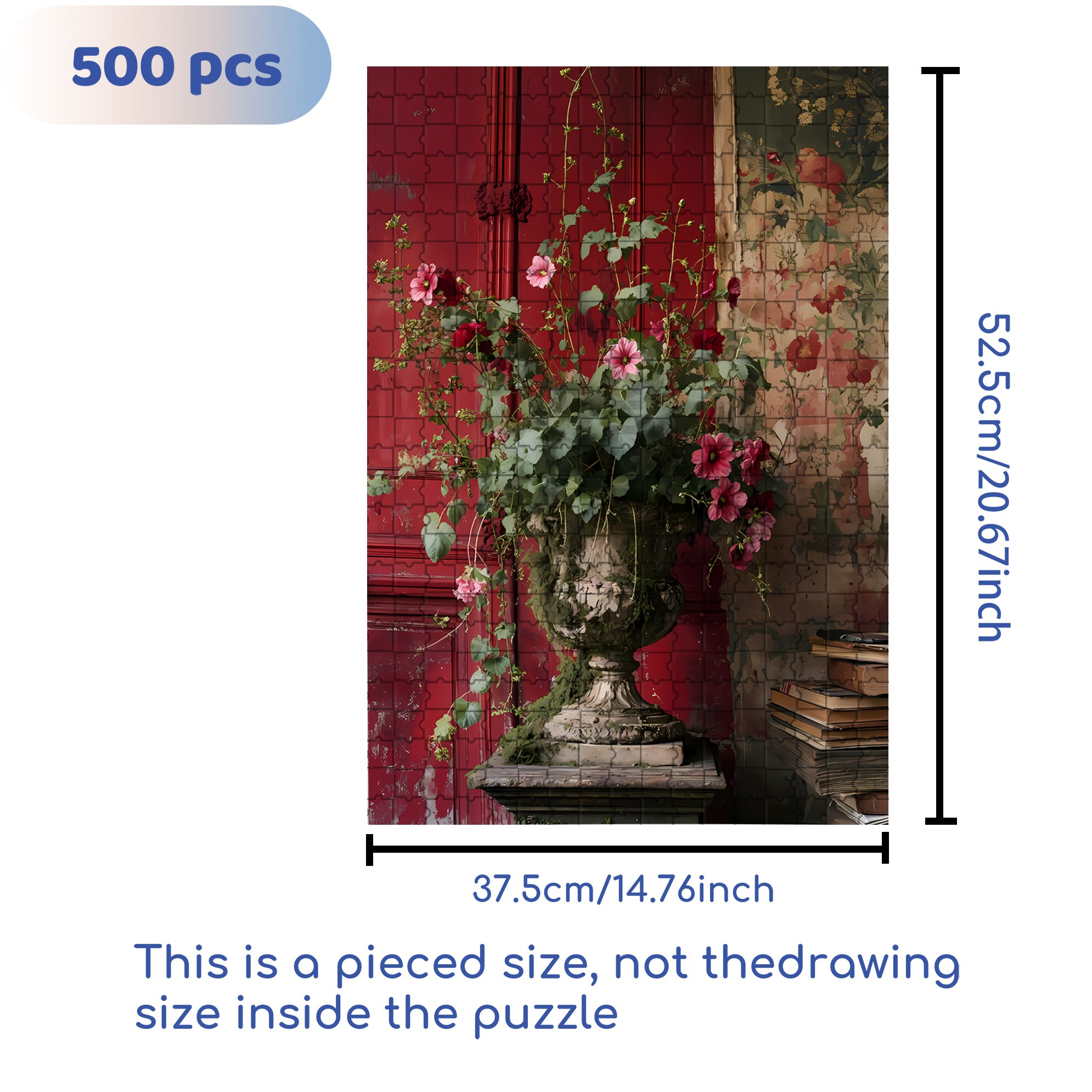 Blooming 500pcs/1000pcs Jigsaw Puzzle, Scratch-Resistant, Interactive Family Game & Brain-Boosting DIY Decor, Perfect for Halloween, Christmas & New Year Gifts, Family Puzzle Game