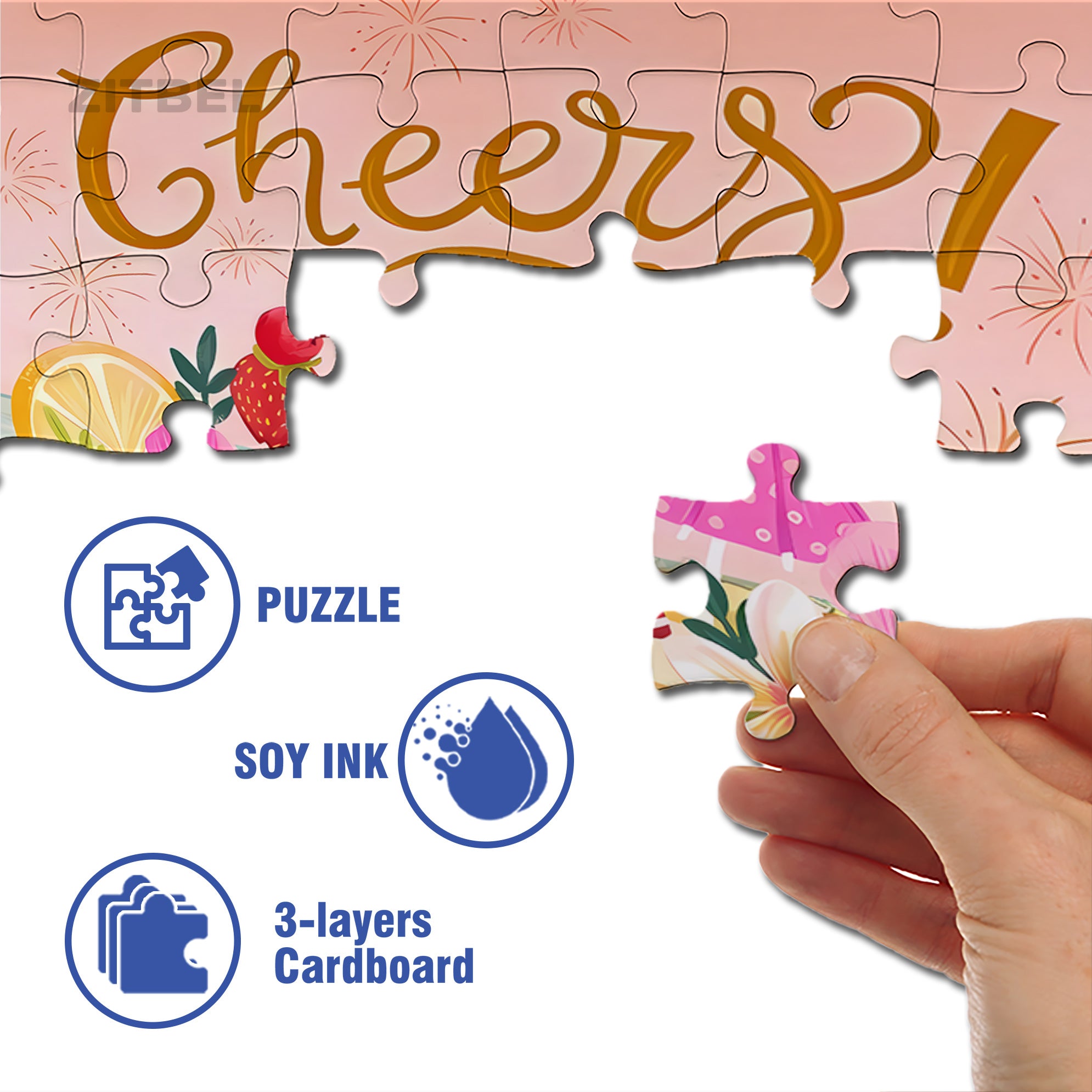 Cheers 500pcs/1000pcs Jigsaw Puzzle, Scratch-Resistant, Interactive Family Game & Brain-Boosting DIY Decor, Perfect for Halloween, Christmas & New Year Gifts, Family Puzzle Game