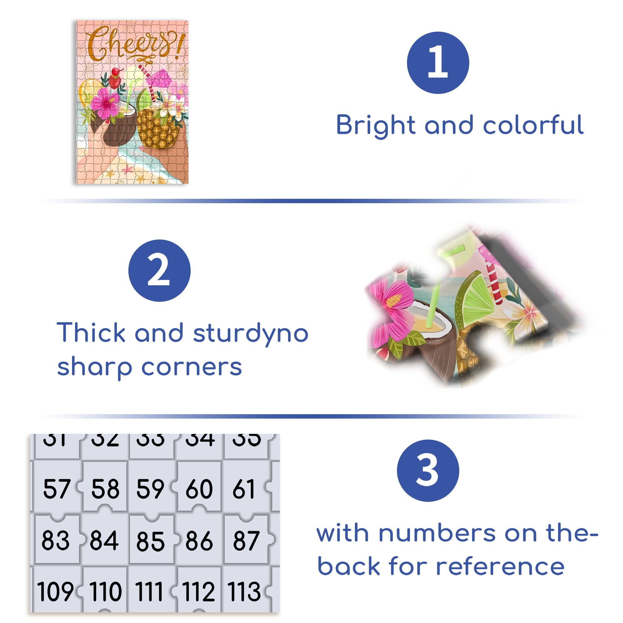 Cheers 500pcs/1000pcs Jigsaw Puzzle, Scratch-Resistant, Interactive Family Game & Brain-Boosting DIY Decor, Perfect for Halloween, Christmas & New Year Gifts, Family Puzzle Game