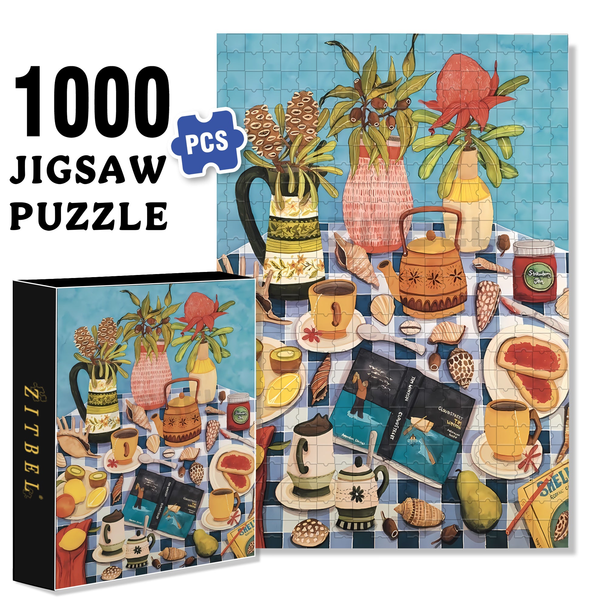 Cloudstreet 500pcs/1000pcs Jigsaw Puzzle, Scratch-Resistant, Interactive Family Game & Brain-Boosting DIY Decor, Perfect for Halloween, Christmas & New Year Gifts, Family Puzzle Game