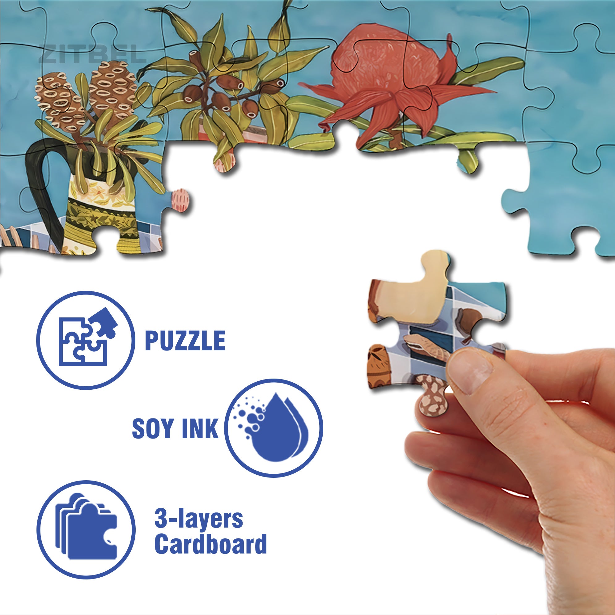 Cloudstreet 500pcs/1000pcs Jigsaw Puzzle, Scratch-Resistant, Interactive Family Game & Brain-Boosting DIY Decor, Perfect for Halloween, Christmas & New Year Gifts, Family Puzzle Game