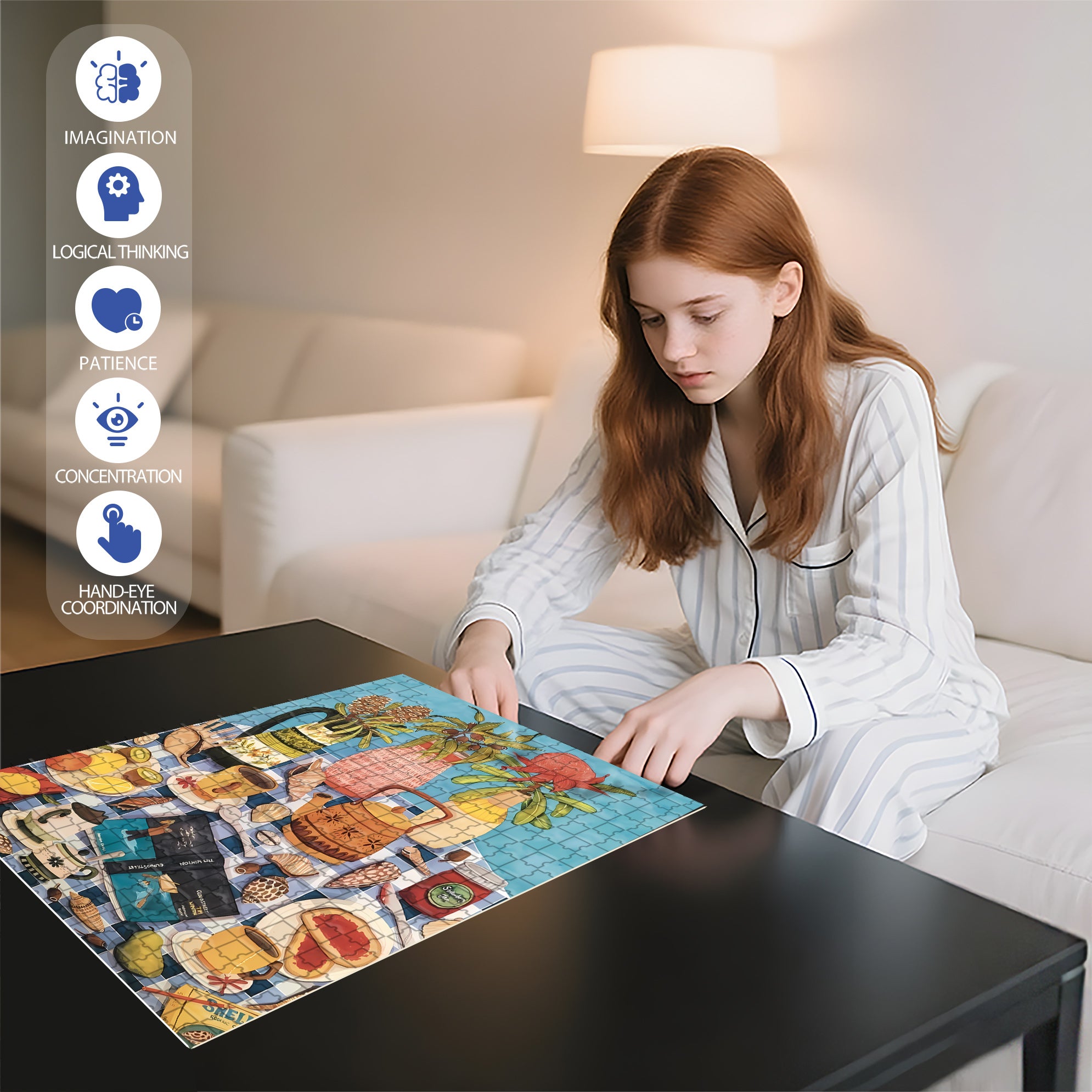 Cloudstreet 500pcs/1000pcs Jigsaw Puzzle, Scratch-Resistant, Interactive Family Game & Brain-Boosting DIY Decor, Perfect for Halloween, Christmas & New Year Gifts, Family Puzzle Game