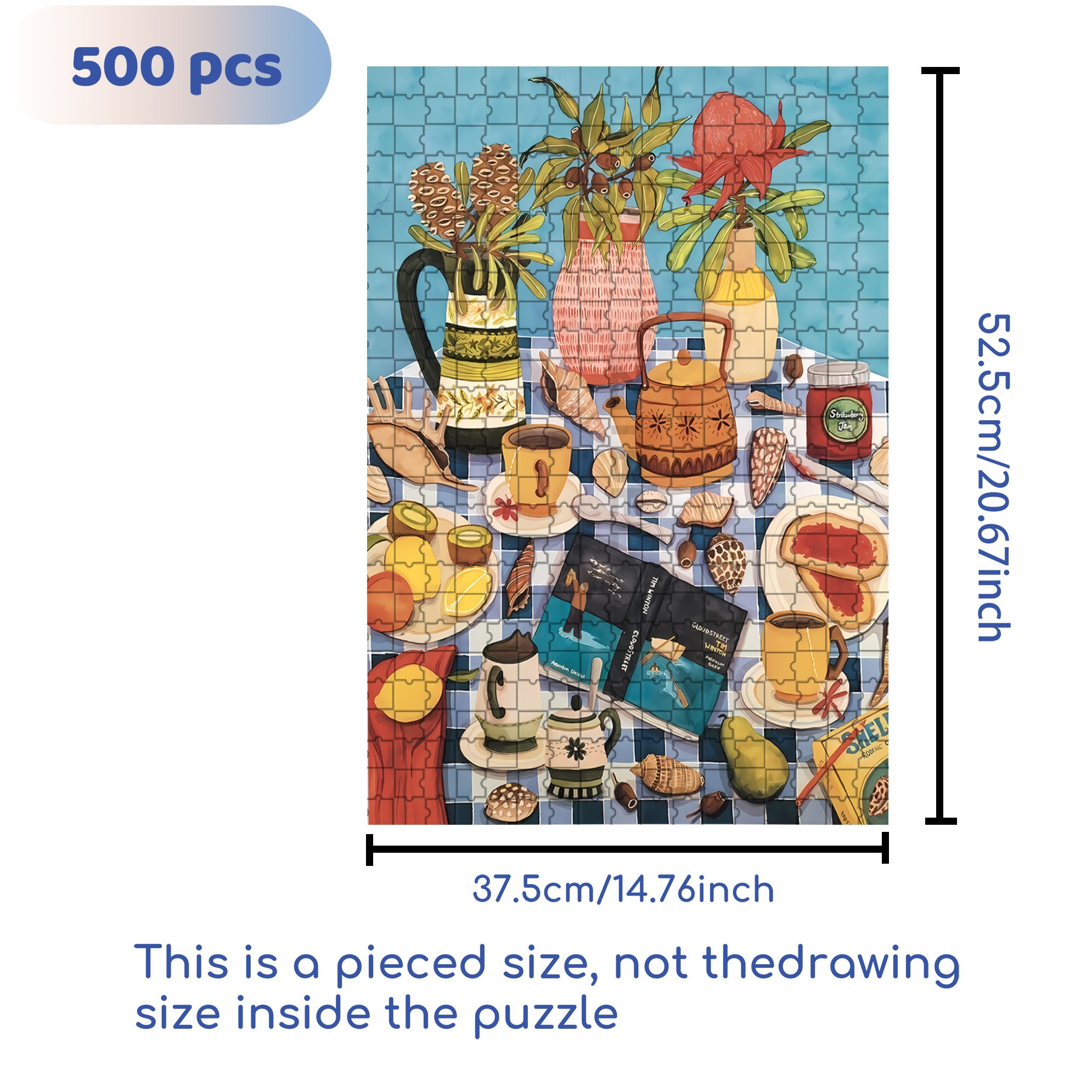 Cloudstreet 500pcs/1000pcs Jigsaw Puzzle, Scratch-Resistant, Interactive Family Game & Brain-Boosting DIY Decor, Perfect for Halloween, Christmas & New Year Gifts, Family Puzzle Game