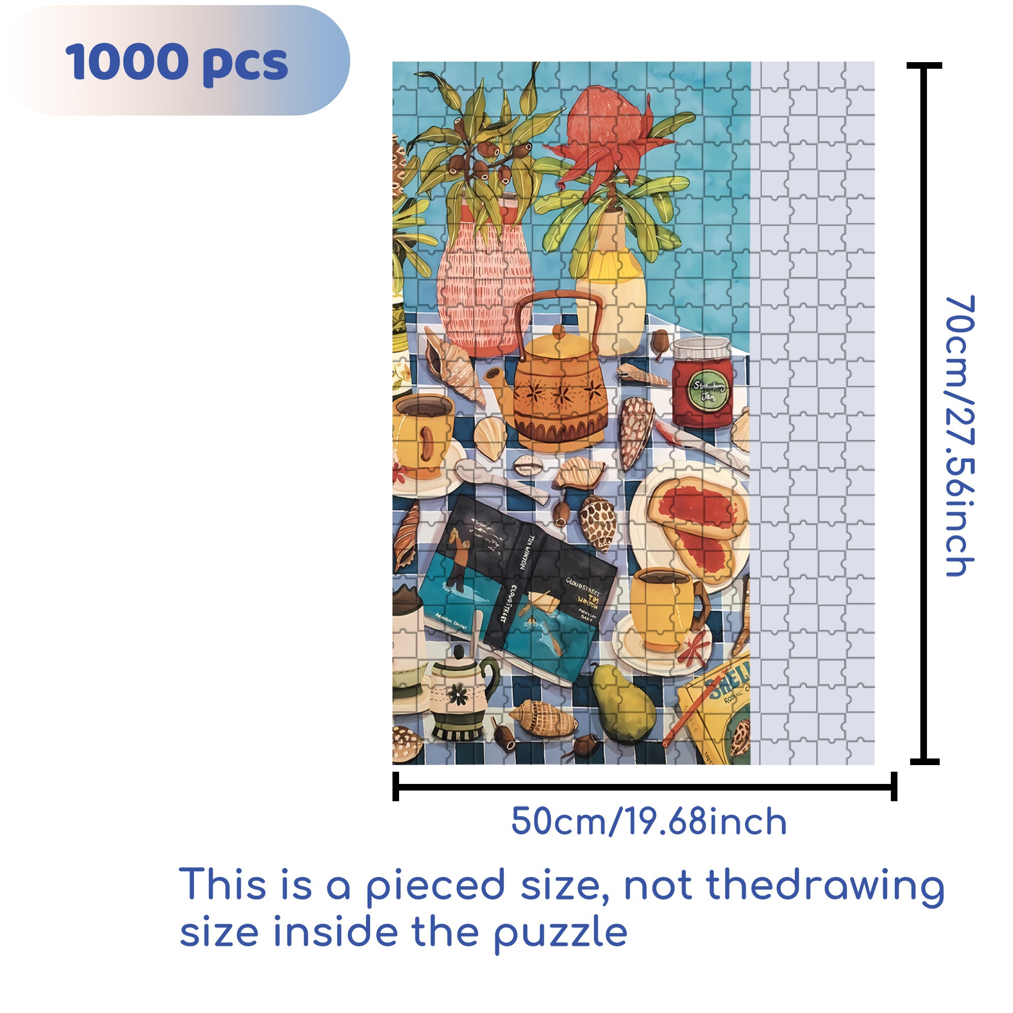Cloudstreet 500pcs/1000pcs Jigsaw Puzzle, Scratch-Resistant, Interactive Family Game & Brain-Boosting DIY Decor, Perfect for Halloween, Christmas & New Year Gifts, Family Puzzle Game