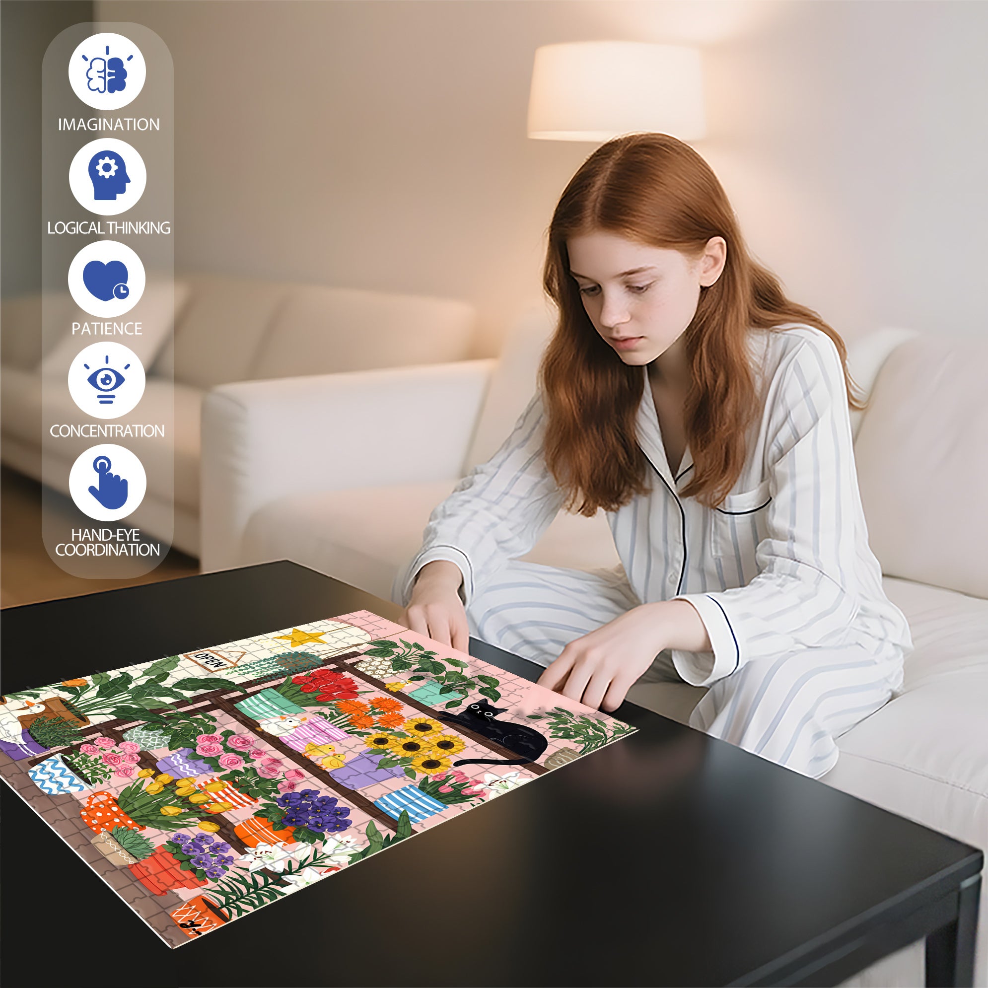 Colorful Spring 500pcs/1000pcs Jigsaw Puzzle, Scratch-Resistant, Interactive Family Game & Brain-Boosting DIY Decor, Perfect for Halloween, Christmas & New Year Gifts, Family Puzzle Game