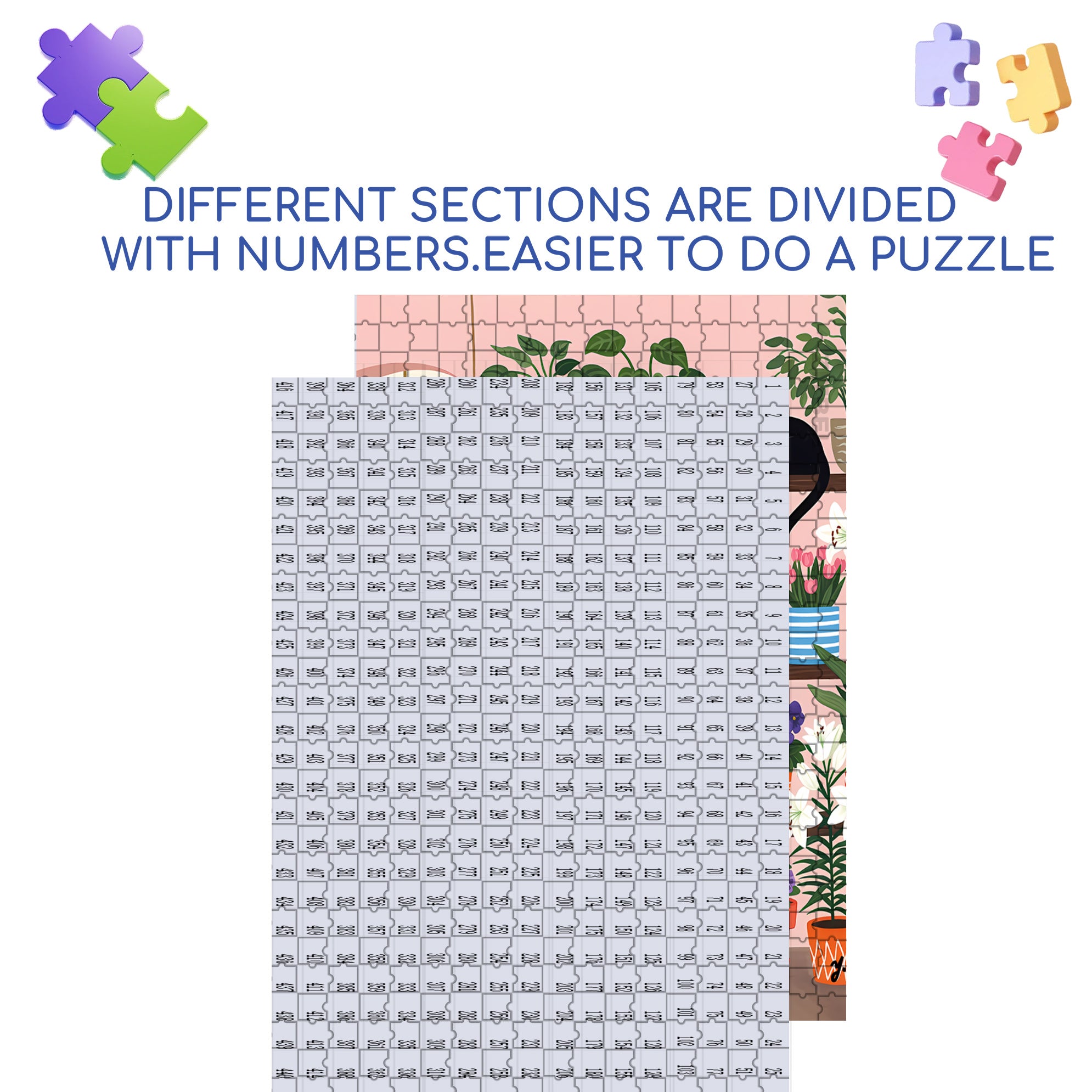 Colorful Spring 500pcs/1000pcs Jigsaw Puzzle, Scratch-Resistant, Interactive Family Game & Brain-Boosting DIY Decor, Perfect for Halloween, Christmas & New Year Gifts, Family Puzzle Game
