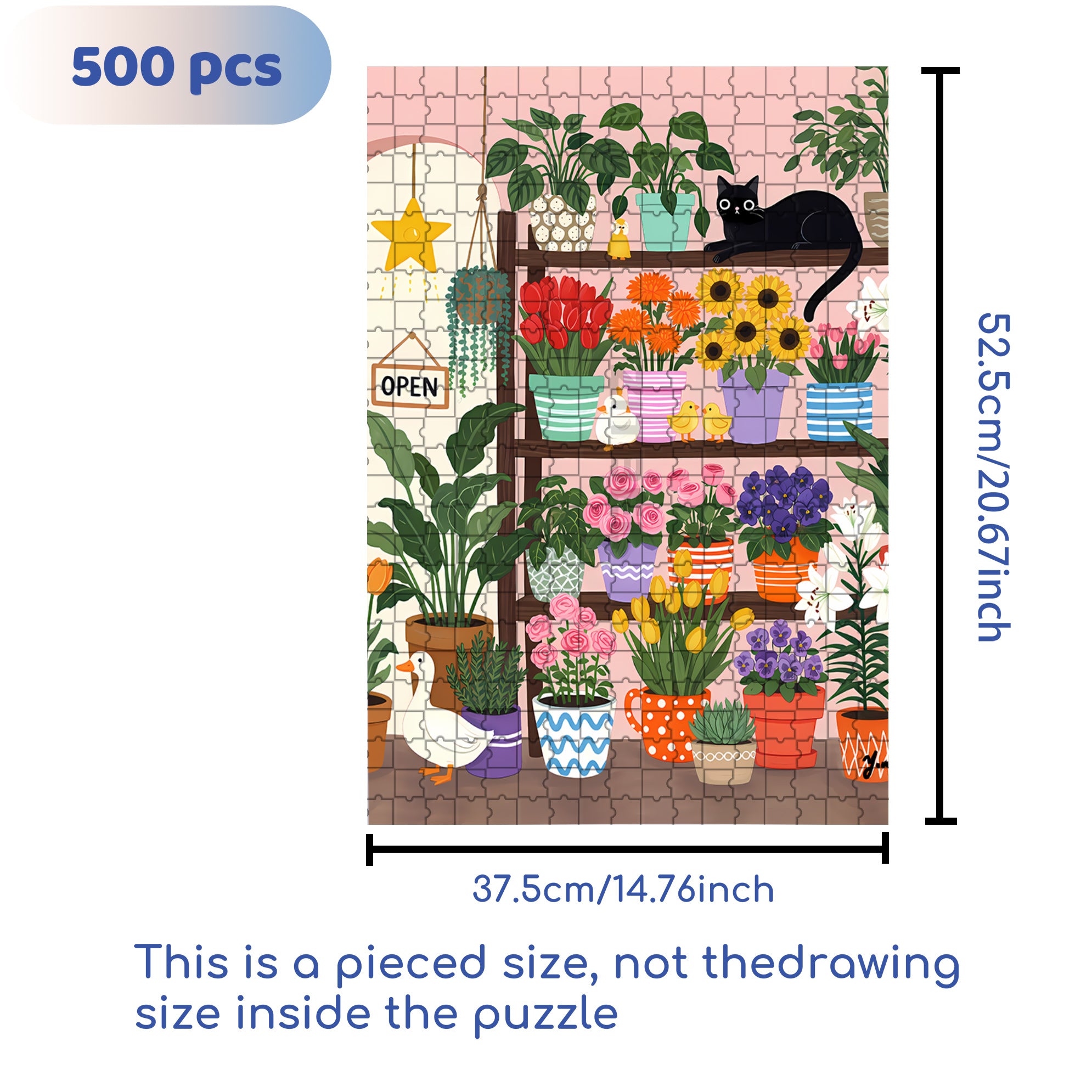 Colorful Spring 500pcs/1000pcs Jigsaw Puzzle, Scratch-Resistant, Interactive Family Game & Brain-Boosting DIY Decor, Perfect for Halloween, Christmas & New Year Gifts, Family Puzzle Game