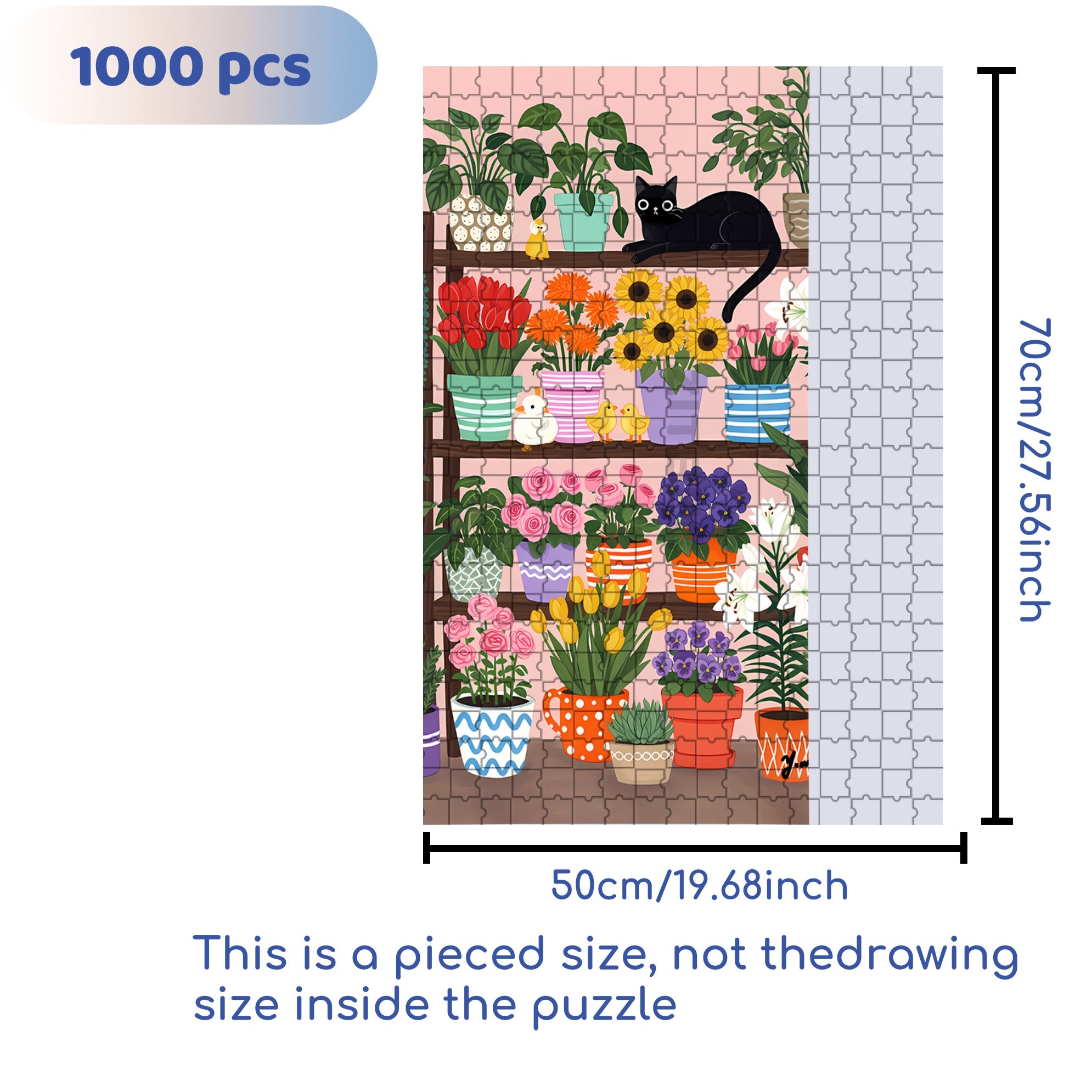 Colorful Spring 500pcs/1000pcs Jigsaw Puzzle, Scratch-Resistant, Interactive Family Game & Brain-Boosting DIY Decor, Perfect for Halloween, Christmas & New Year Gifts, Family Puzzle Game