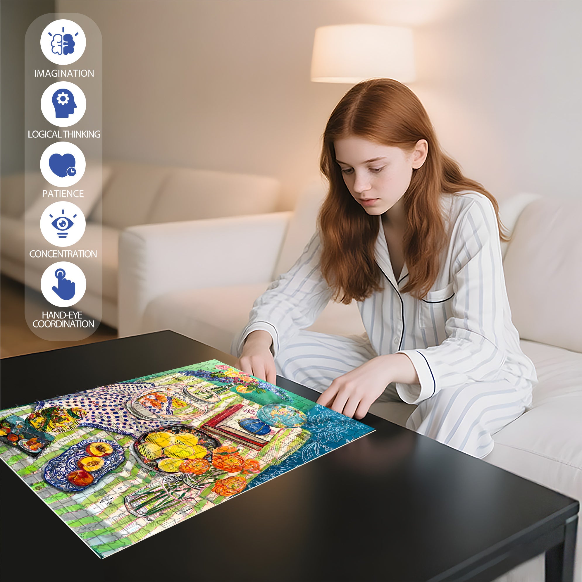 Diversity 500pcs/1000pcs Jigsaw Puzzle, Scratch-Resistant, Interactive Family Game & Brain-Boosting DIY Decor, Perfect for Halloween, Christmas & New Year Gifts, Family Puzzle Game