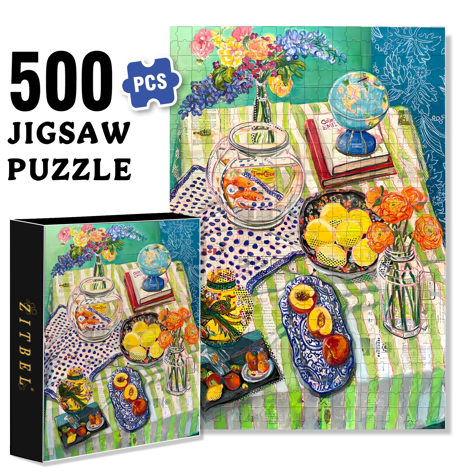 Diversity 500pcs/1000pcs Jigsaw Puzzle, Scratch-Resistant, Interactive Family Game & Brain-Boosting DIY Decor, Perfect for Halloween, Christmas & New Year Gifts, Family Puzzle Game