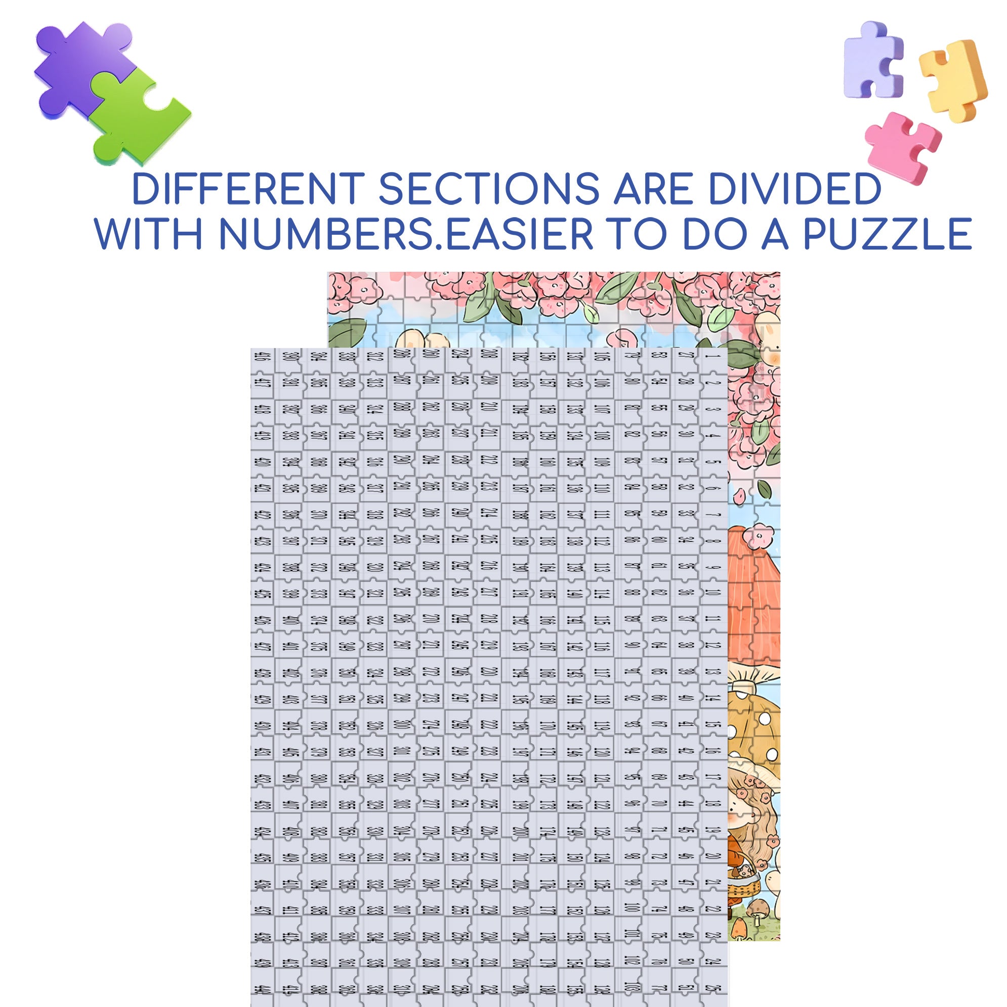 Fairy Tale World 500pcs/1000pcs Jigsaw Puzzle, Scratch-Resistant, Interactive Family Game & Brain-Boosting DIY Decor, Perfect for Halloween, Christmas & New Year Gifts, Family Puzzle Game