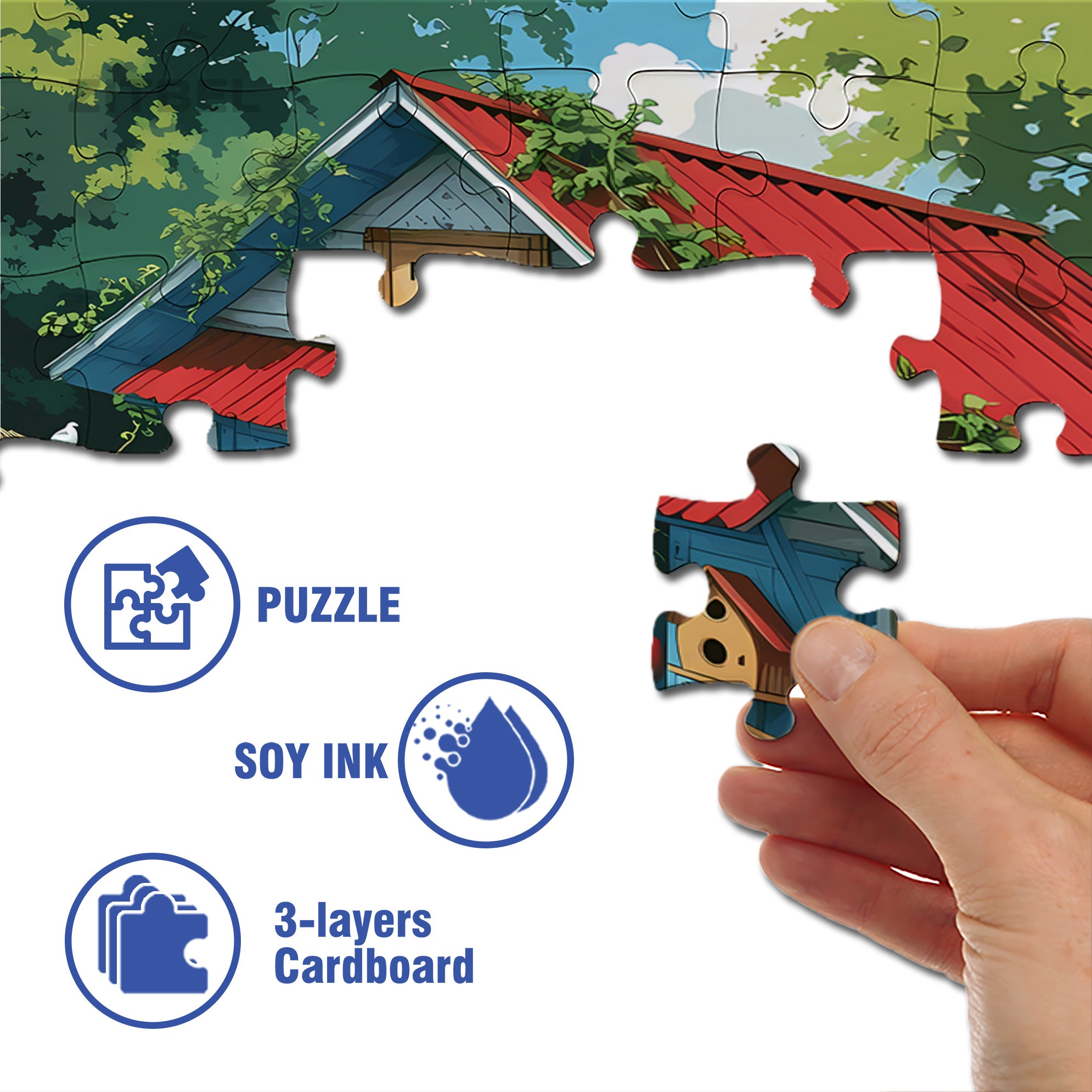 Farm Stand Fresh Produce 500pcs/1000pcs Jigsaw Puzzle, Scratch-Resistant, Interactive Family Game & Brain-Boosting DIY Decor, Perfect for Halloween, Christmas & New Year Gifts, Family Puzzle Game