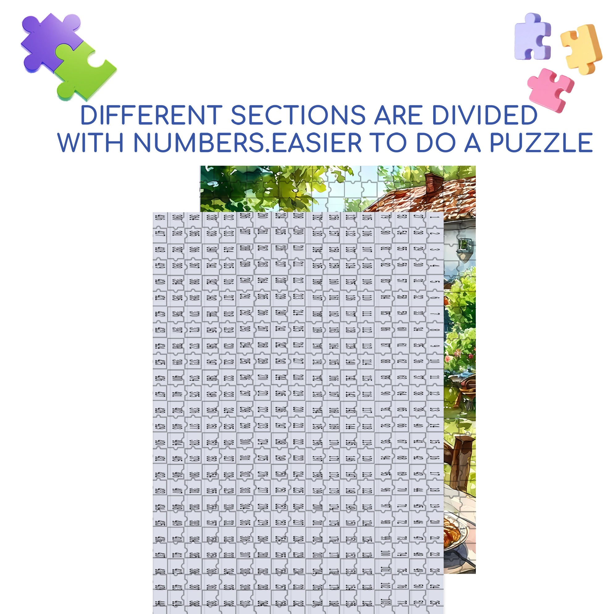 Farmhouse Breakfast 500pcs/1000pcs Jigsaw Puzzle, Scratch-Resistant, Interactive Family Game & Brain-Boosting DIY Decor, Perfect for Halloween, Christmas & New Year Gifts, Family Puzzle Game