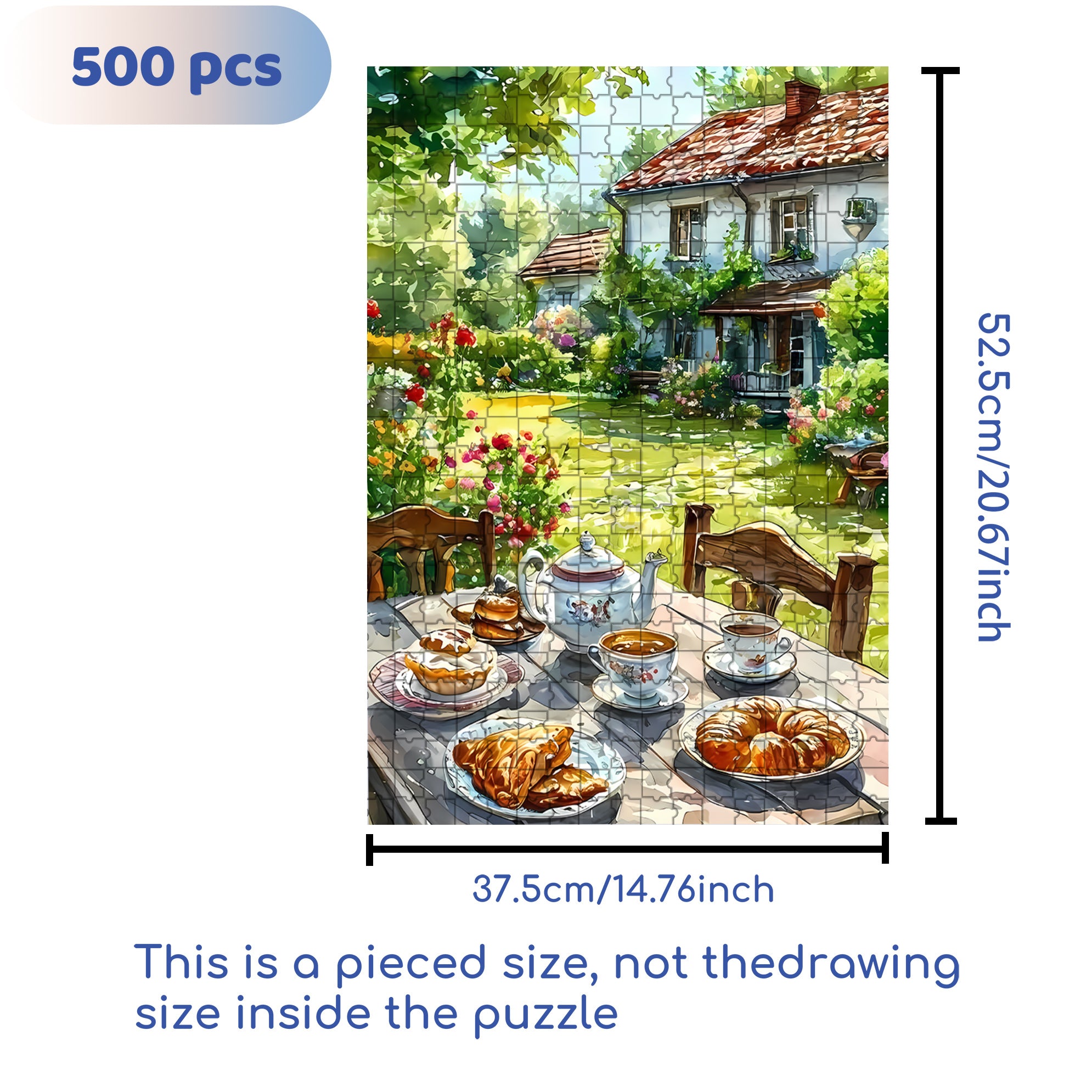 Farmhouse Breakfast 500pcs/1000pcs Jigsaw Puzzle, Scratch-Resistant, Interactive Family Game & Brain-Boosting DIY Decor, Perfect for Halloween, Christmas & New Year Gifts, Family Puzzle Game