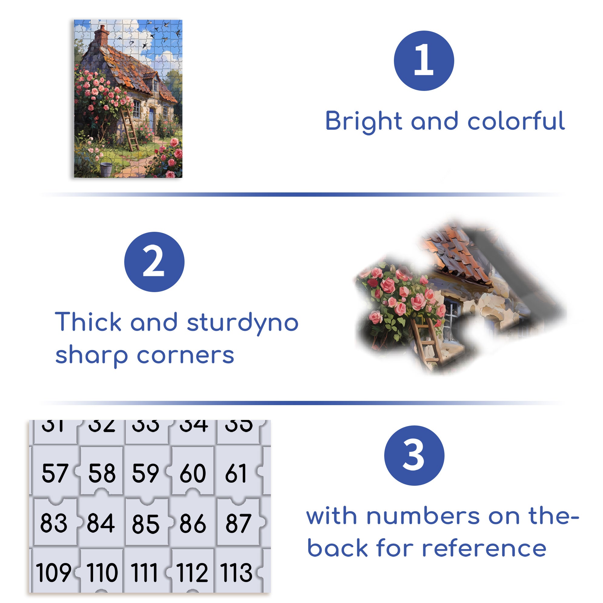 Happy Hometown 500pcs/1000pcs Jigsaw Puzzle, Scratch-Resistant, Interactive Family Game & Brain-Boosting DIY Decor, Perfect for Halloween, Christmas & New Year Gifts, Family Puzzle Game
