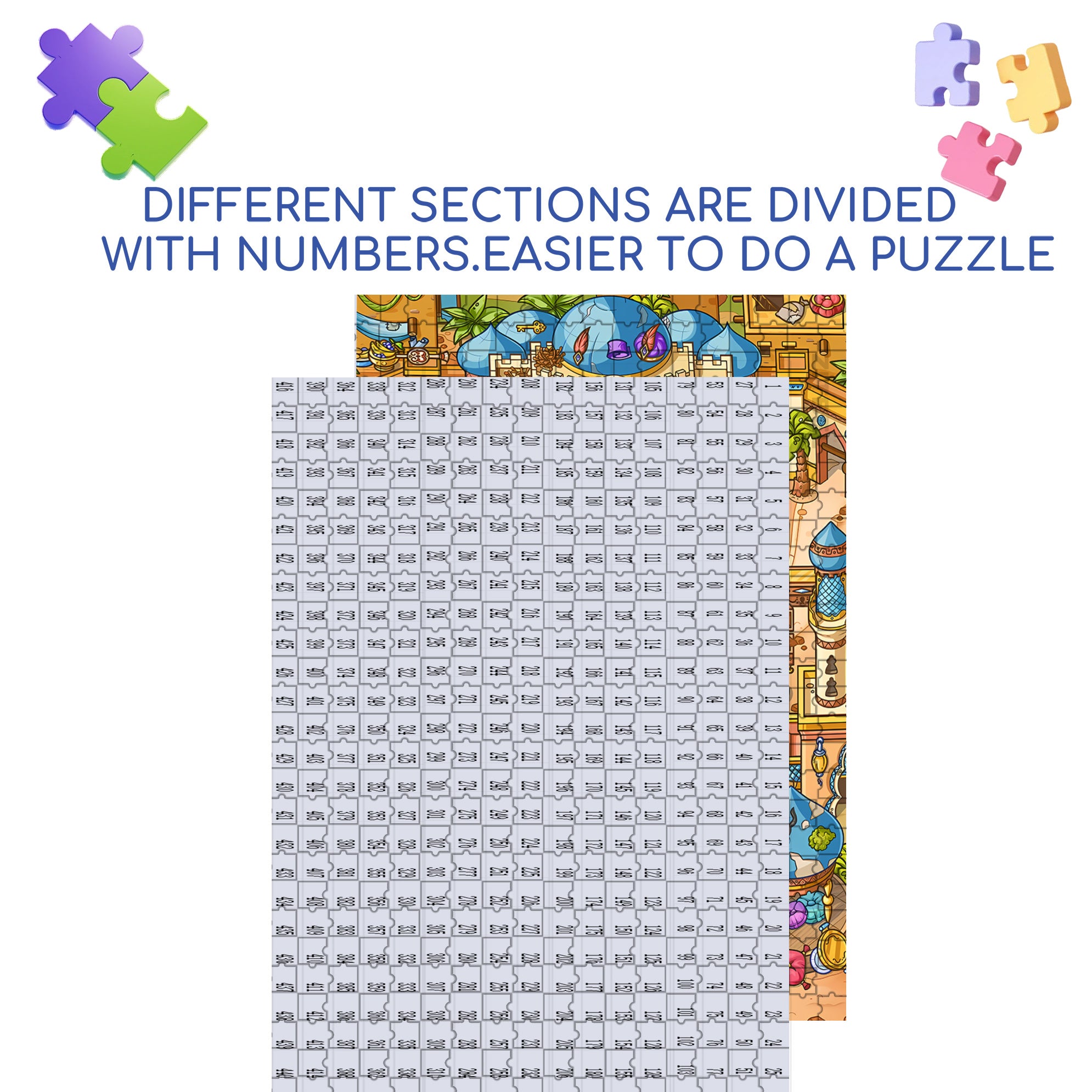 Hidden Objects Location 500pcs/1000pcs Jigsaw Puzzle, Scratch-Resistant, Interactive Family Game & Brain-Boosting DIY Decor, Perfect for Halloween, Christmas & New Year Gifts, Family Puzzle Game