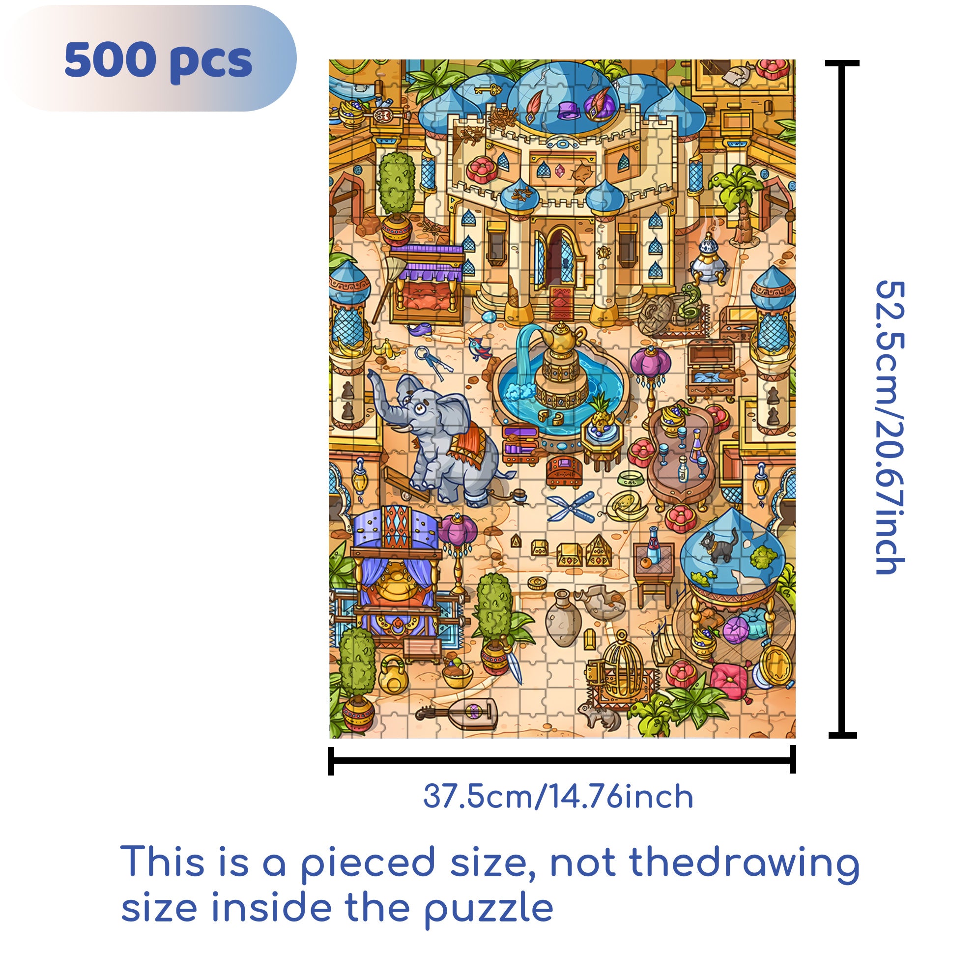 Hidden Objects Location 500pcs/1000pcs Jigsaw Puzzle, Scratch-Resistant, Interactive Family Game & Brain-Boosting DIY Decor, Perfect for Halloween, Christmas & New Year Gifts, Family Puzzle Game