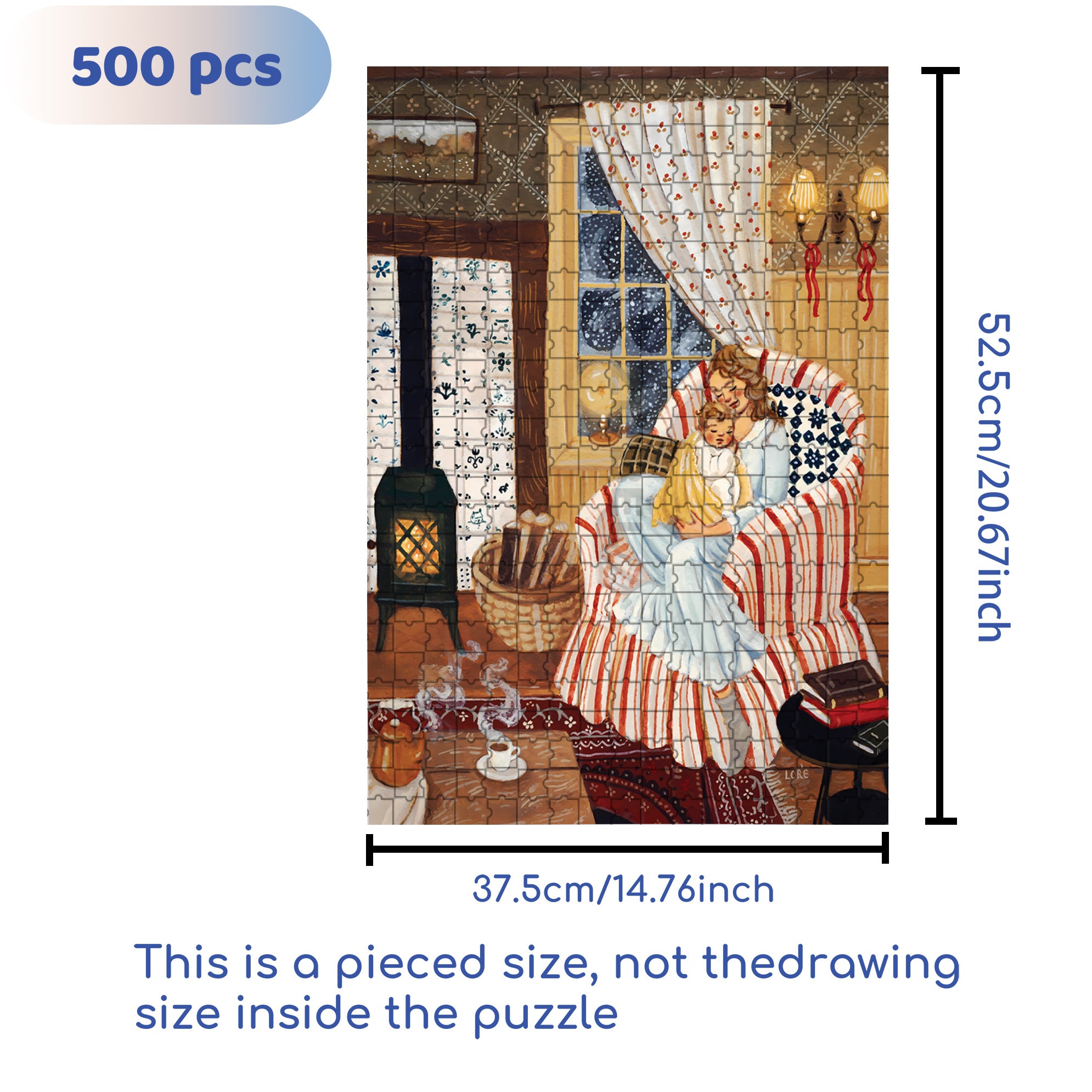 Hug 500pcs/1000pcs Jigsaw Puzzle, Scratch-Resistant, Interactive Family Game & Brain-Boosting DIY Decor, Perfect for Halloween, Christmas & New Year Gifts, Family Puzzle Game