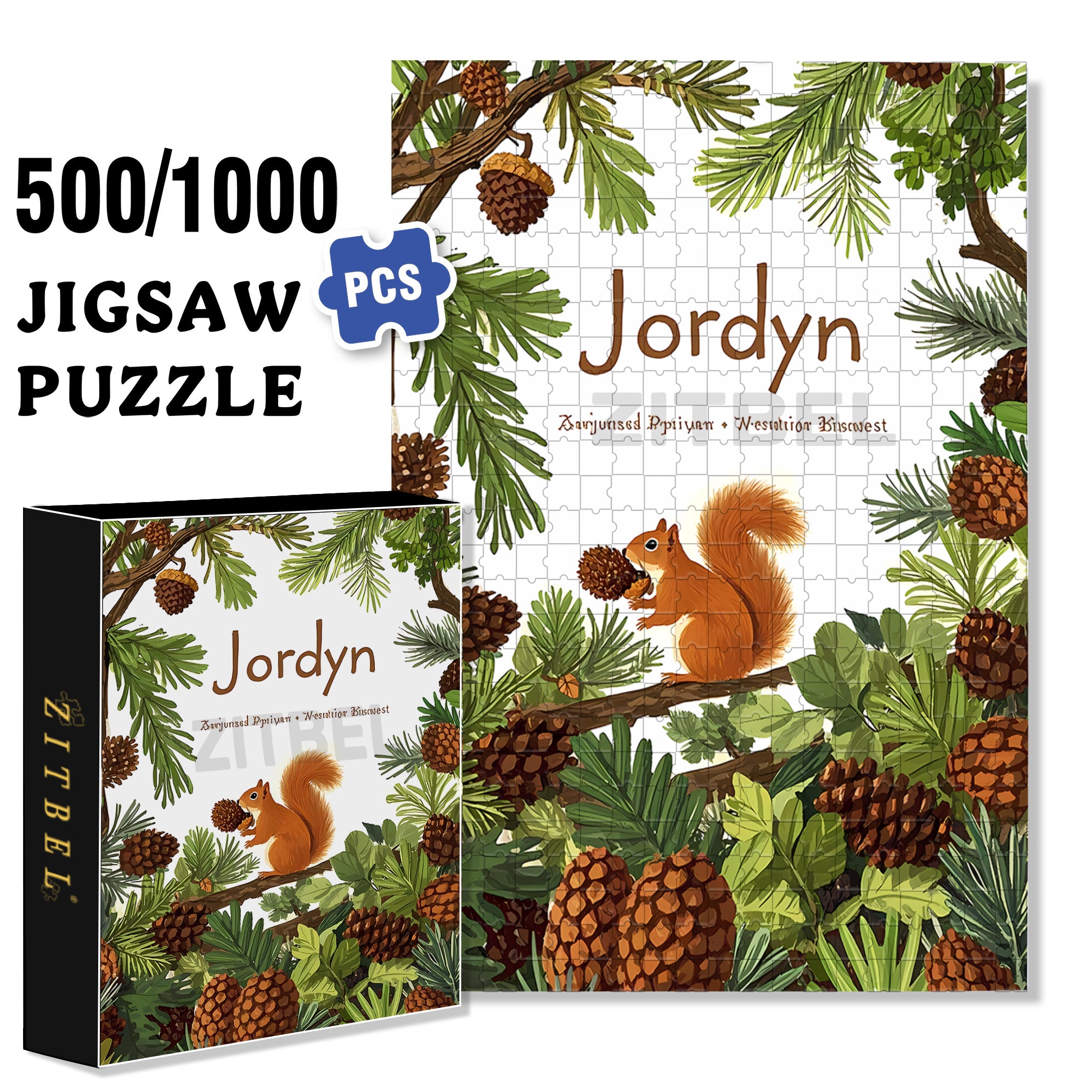 Jordyn 500pcs/1000pcs Jigsaw Puzzle, Scratch-Resistant, Interactive Family Game & Brain-Boosting DIY Decor, Perfect for Halloween, Christmas & New Year Gifts, Family Puzzle Game