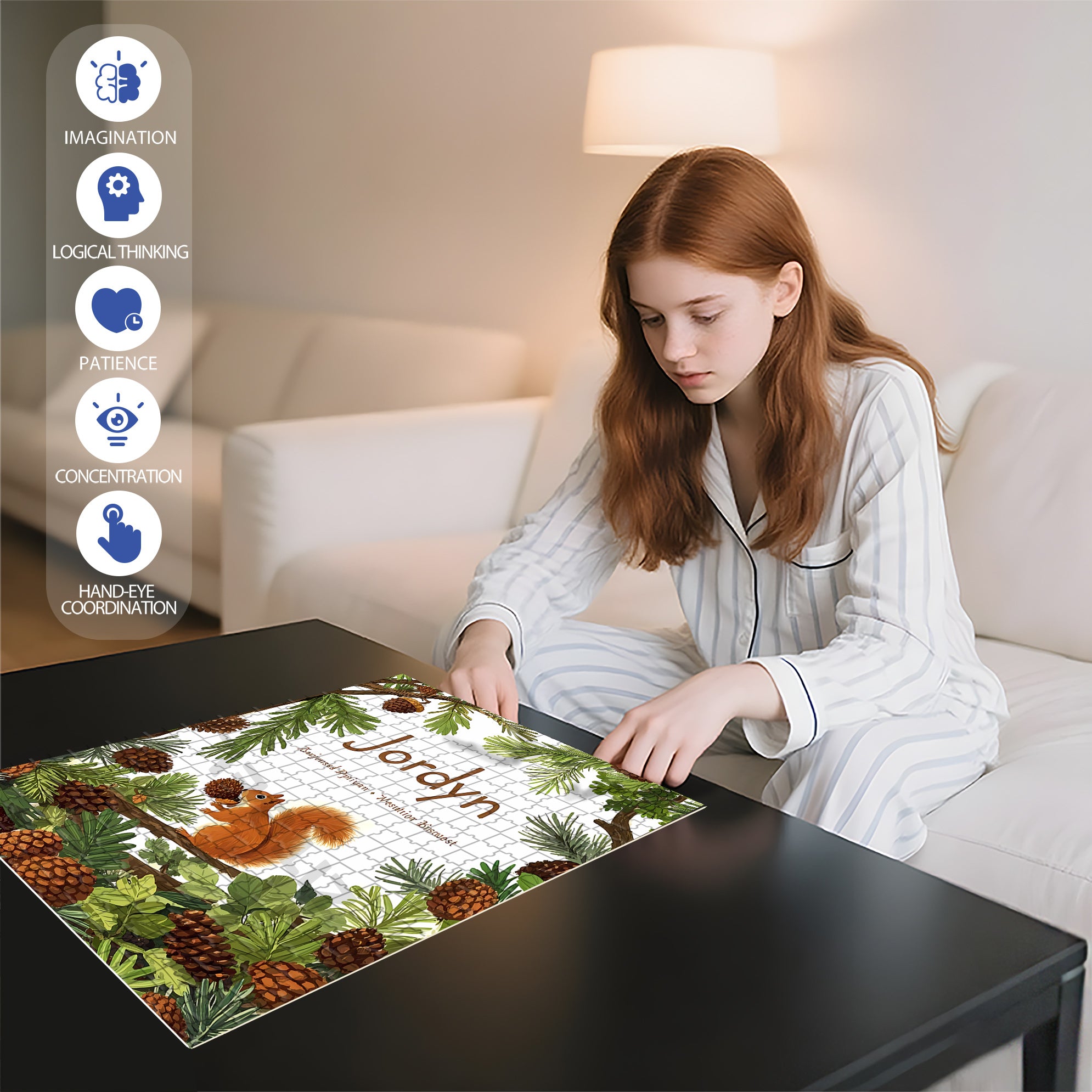 Jordyn 500pcs/1000pcs Jigsaw Puzzle, Scratch-Resistant, Interactive Family Game & Brain-Boosting DIY Decor, Perfect for Halloween, Christmas & New Year Gifts, Family Puzzle Game