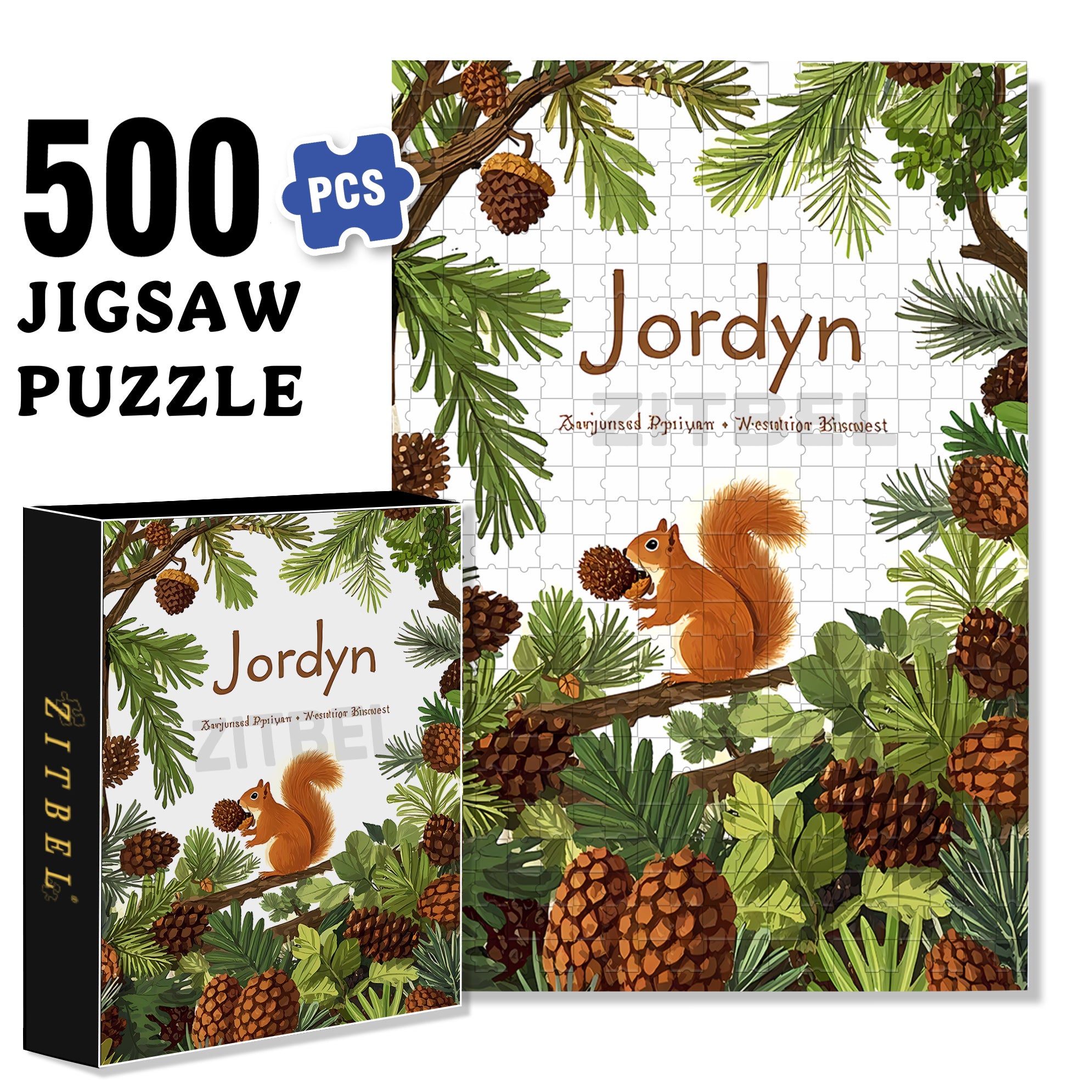 Jordyn 500pcs/1000pcs Jigsaw Puzzle, Scratch-Resistant, Interactive Family Game & Brain-Boosting DIY Decor, Perfect for Halloween, Christmas & New Year Gifts, Family Puzzle Game