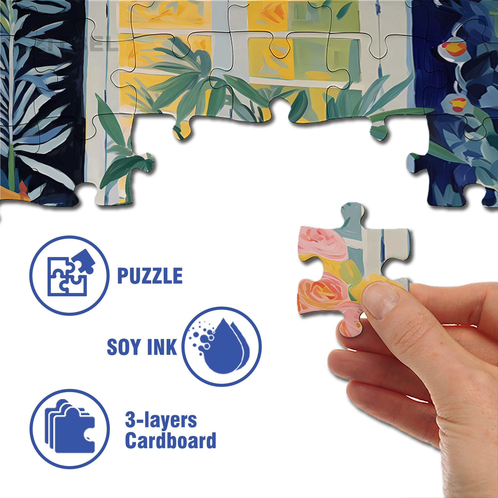 Kitchen Table 500pcs/1000pcs Jigsaw Puzzle, Scratch-Resistant, Interactive Family Game & Brain-Boosting DIY Decor, Perfect for Halloween, Christmas & New Year Gifts, Family Puzzle Game