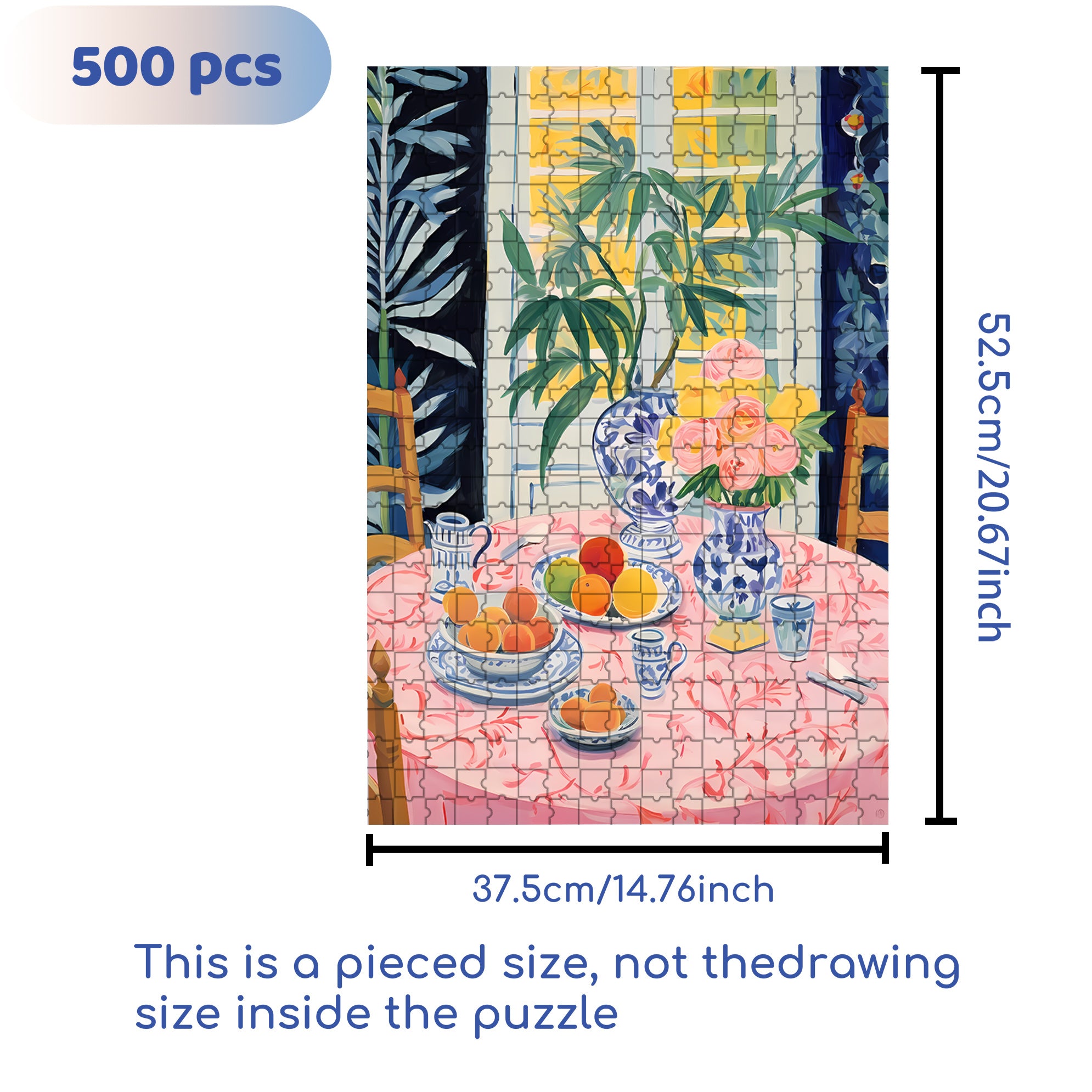 Kitchen Table 500pcs/1000pcs Jigsaw Puzzle, Scratch-Resistant, Interactive Family Game & Brain-Boosting DIY Decor, Perfect for Halloween, Christmas & New Year Gifts, Family Puzzle Game