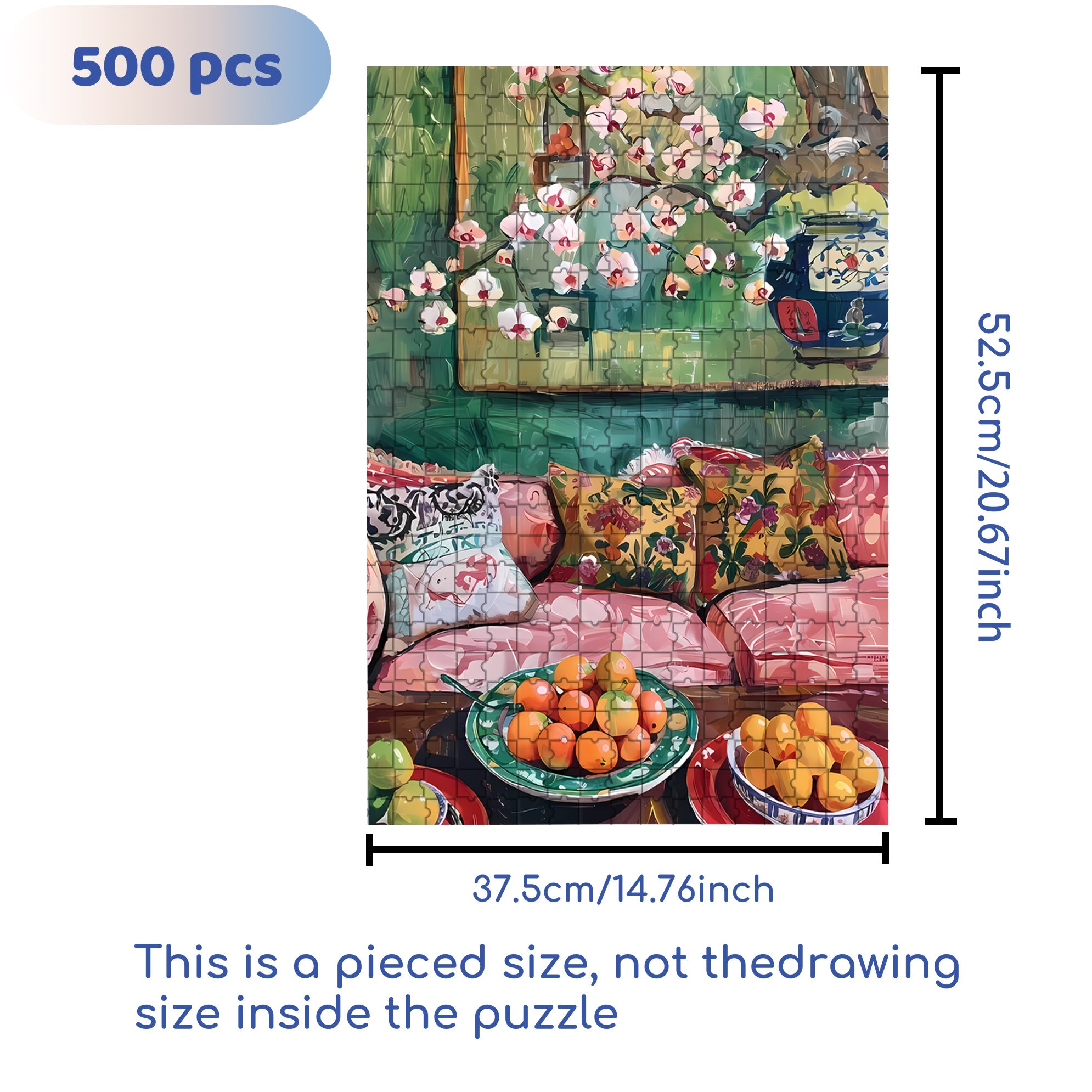 Living Room 500pcs/1000pcs Jigsaw Puzzle, Scratch-Resistant, Interactive Family Game & Brain-Boosting DIY Decor, Perfect for Halloween, Christmas & New Year Gifts, Family Puzzle Game