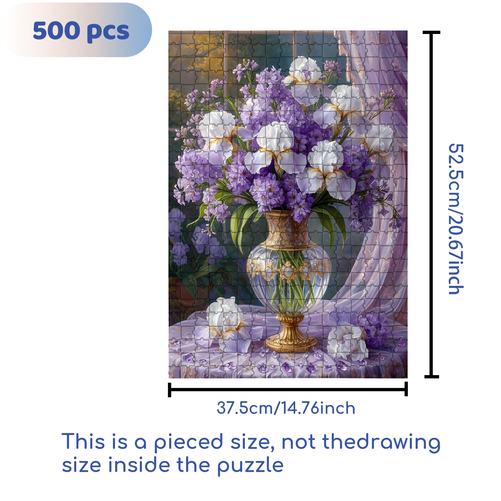 Purple Tones 500pcs/1000pcs Jigsaw Puzzle, Scratch-Resistant, Interactive Family Game & Brain-Boosting DIY Decor, Perfect for Halloween, Christmas & New Year Gifts, Family Puzzle Game