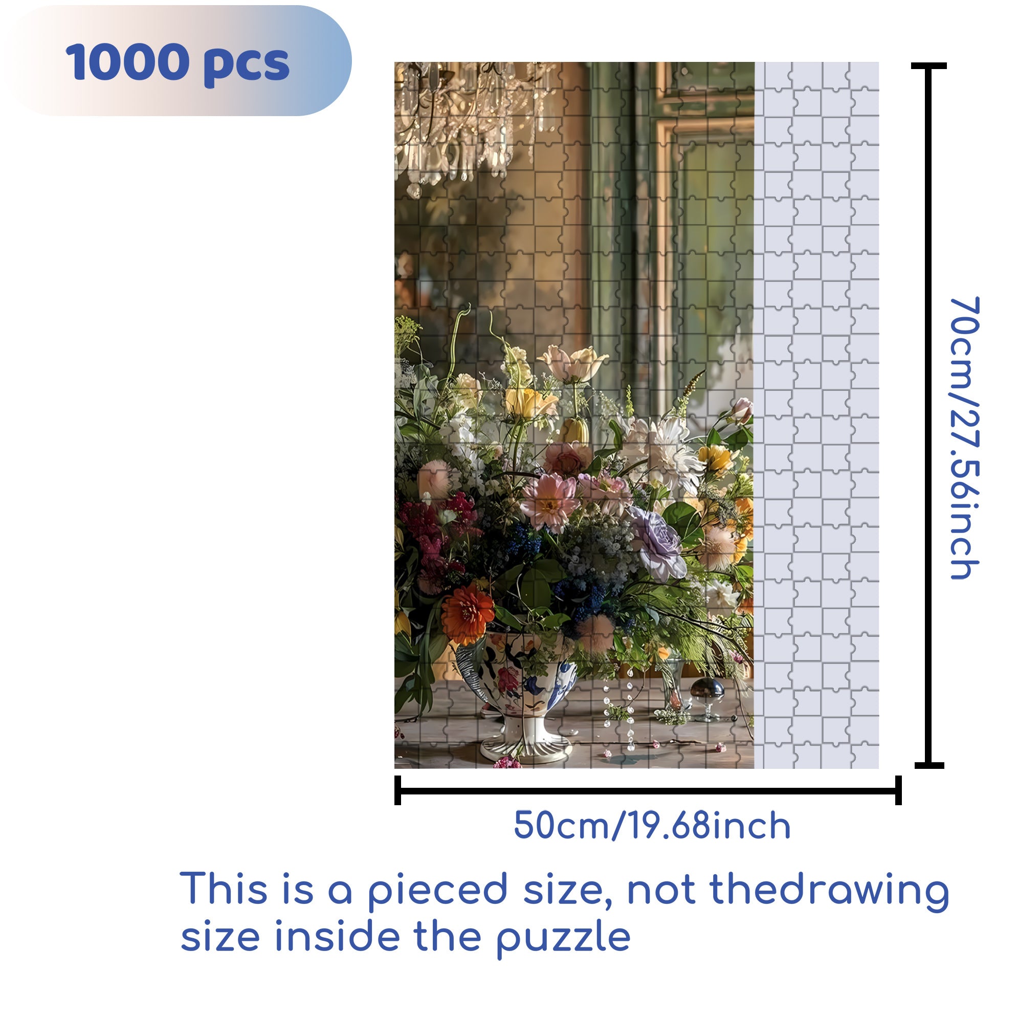 Retro Style 500pcs/1000pcs Jigsaw Puzzle, Scratch-Resistant, Interactive Family Game & Brain-Boosting DIY Decor, Perfect for Halloween, Christmas & New Year Gifts, Family Puzzle Game