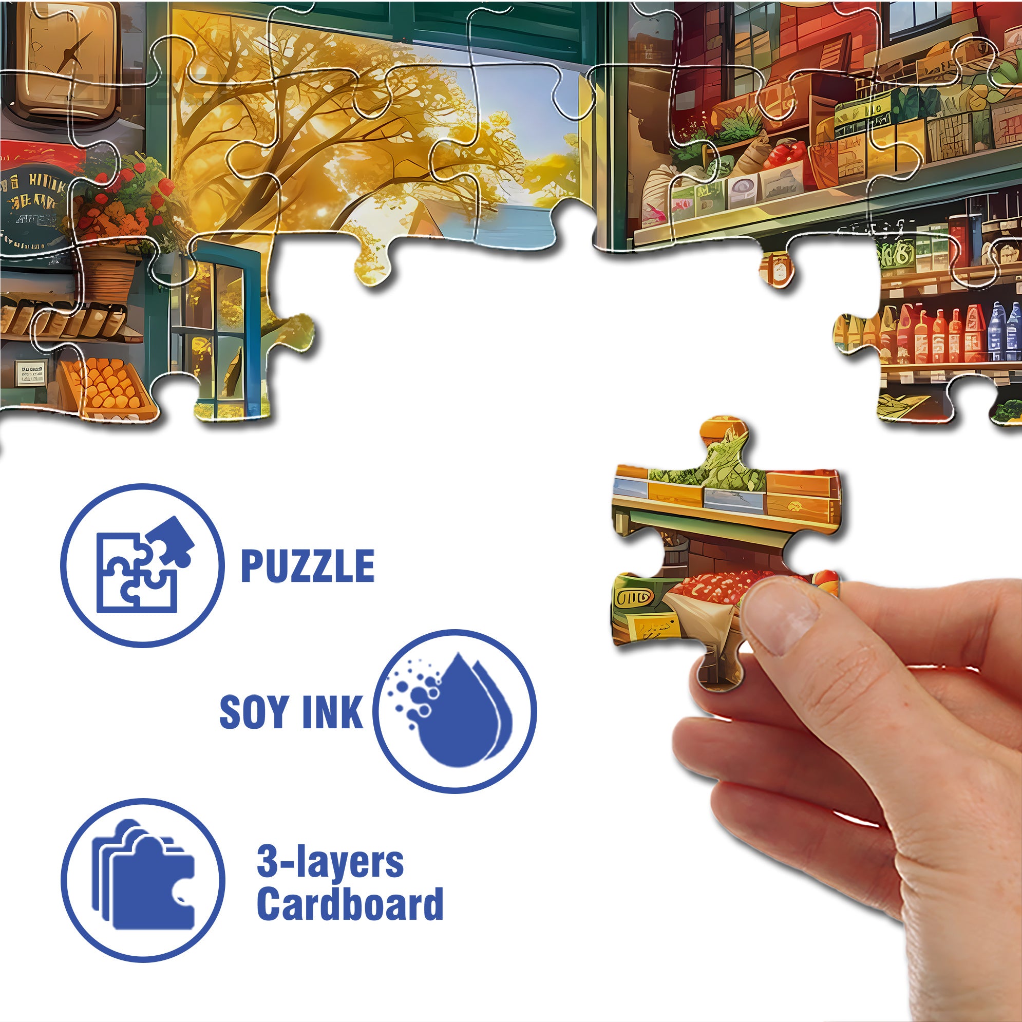 Shop 500pcs/1000pcs Jigsaw Puzzle, Scratch-Resistant, Interactive Family Game & Brain-Boosting DIY Decor, Perfect for Halloween, Christmas & New Year Gifts, Family Puzzle Game