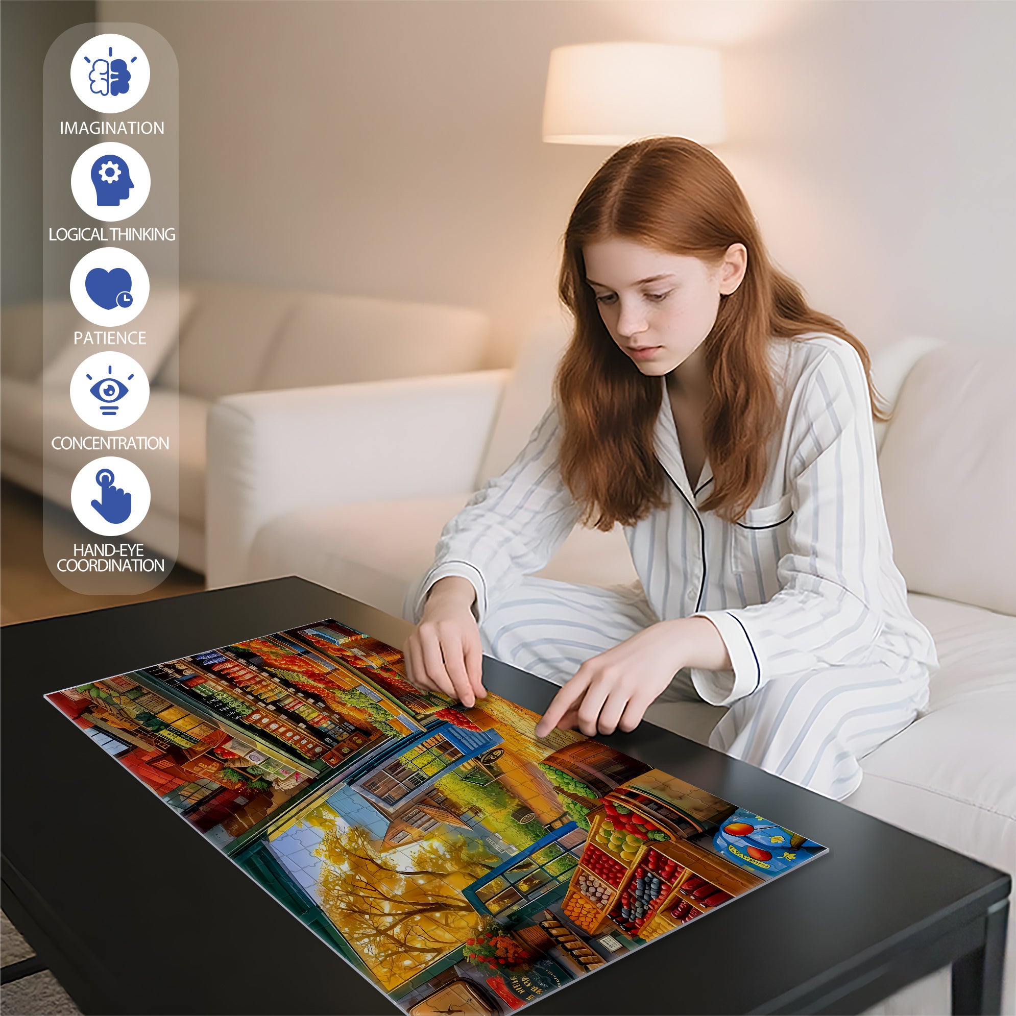 Shop 500pcs/1000pcs Jigsaw Puzzle, Scratch-Resistant, Interactive Family Game & Brain-Boosting DIY Decor, Perfect for Halloween, Christmas & New Year Gifts, Family Puzzle Game