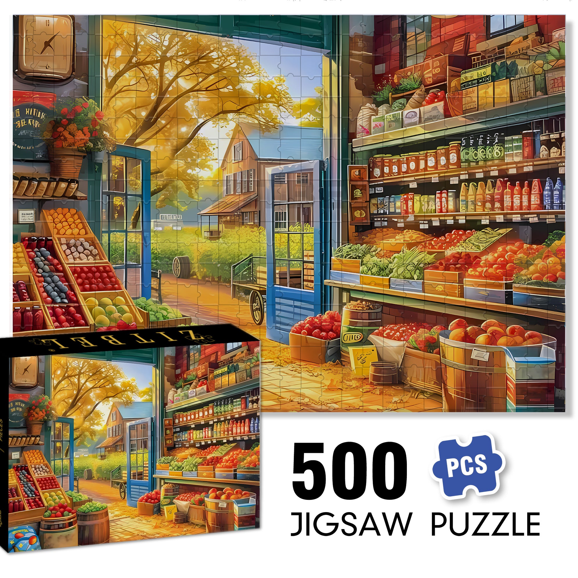 Shop 500pcs/1000pcs Jigsaw Puzzle, Scratch-Resistant, Interactive Family Game & Brain-Boosting DIY Decor, Perfect for Halloween, Christmas & New Year Gifts, Family Puzzle Game