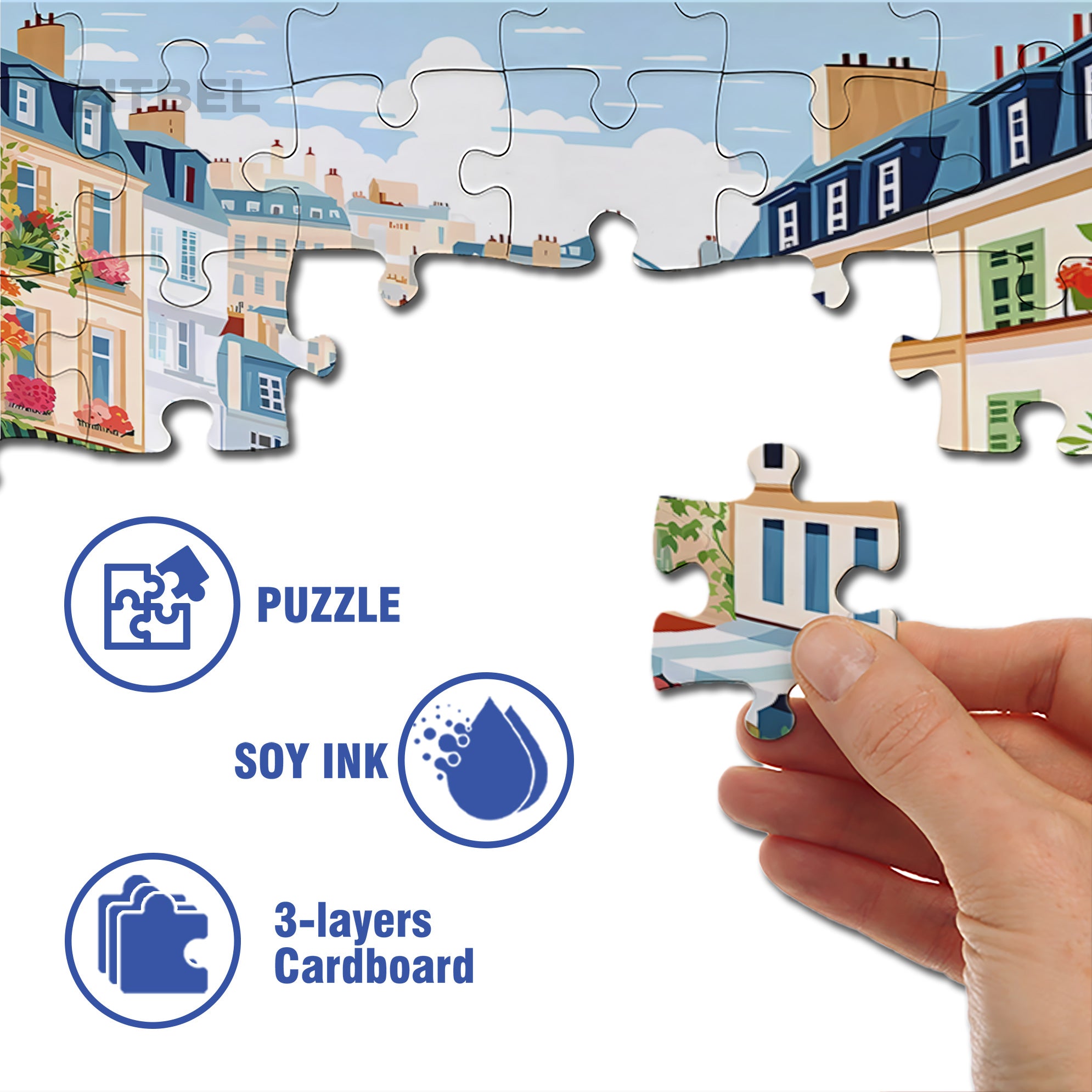 Springtime 500pcs/1000pcs Jigsaw Puzzle, Scratch-Resistant, Interactive Family Game & Brain-Boosting DIY Decor, Perfect for Halloween, Christmas & New Year Gifts, Family Puzzle Game