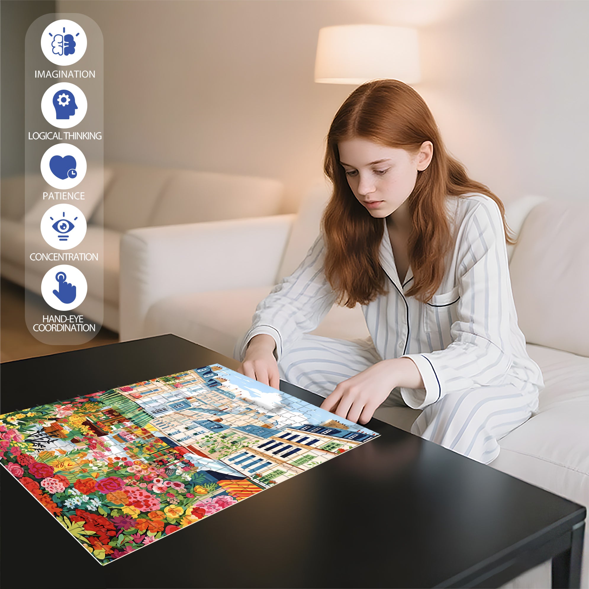 Springtime 500pcs/1000pcs Jigsaw Puzzle, Scratch-Resistant, Interactive Family Game & Brain-Boosting DIY Decor, Perfect for Halloween, Christmas & New Year Gifts, Family Puzzle Game